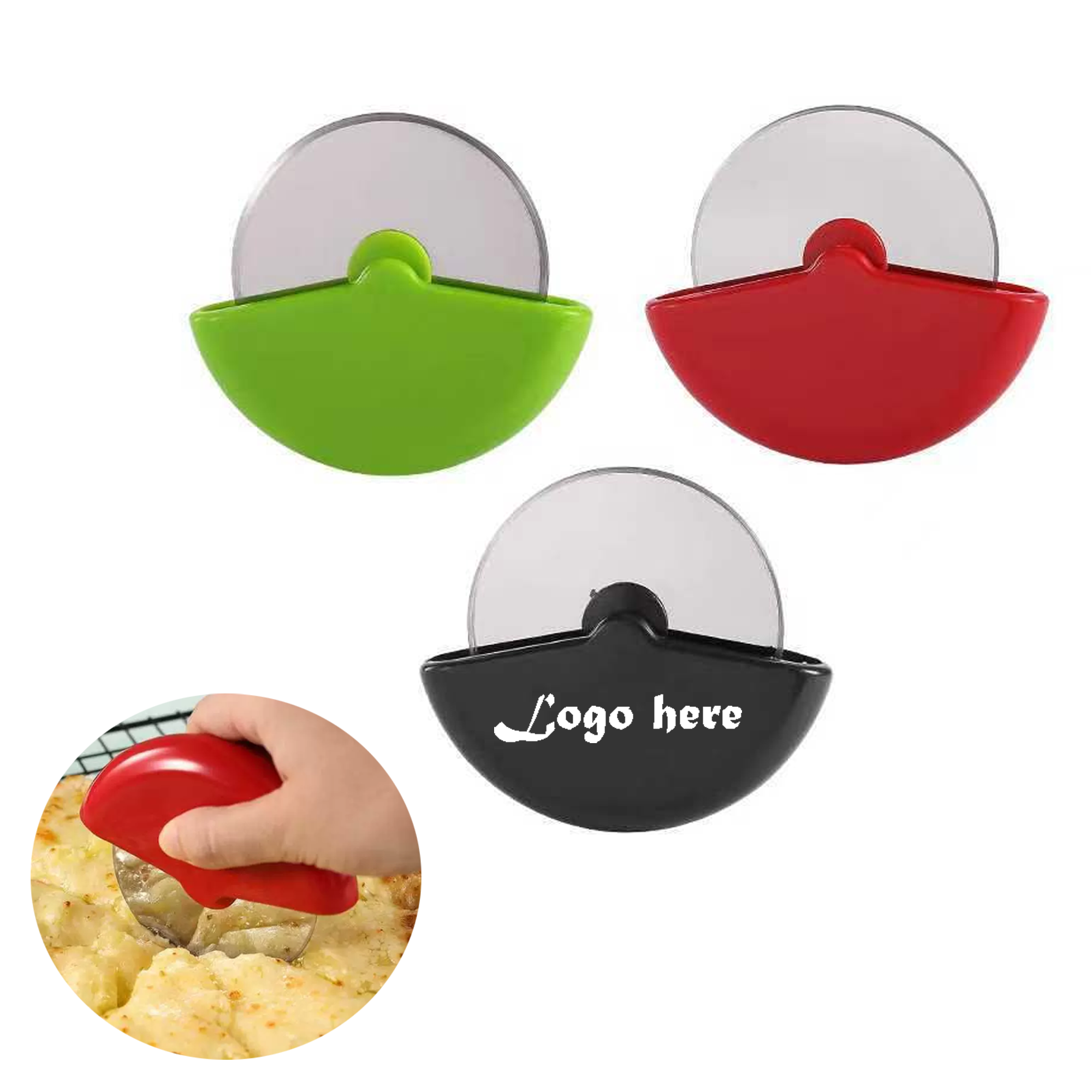 Pizza Round Roller With Cover Cutter 3