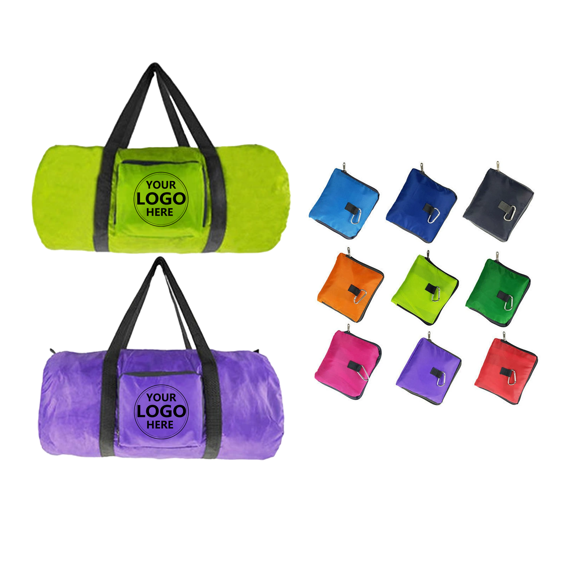 Casual Polyester Cylinder Fitness Bag with Foldable Design 3