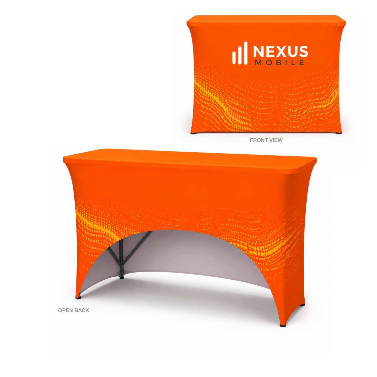 4' Spandex Stretch Table Cover - 42"H - Open Back 10