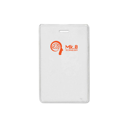 2.78" W x 4.38" H - Vertical Clear Vinyl Badge Holder (1 Color Imprint)