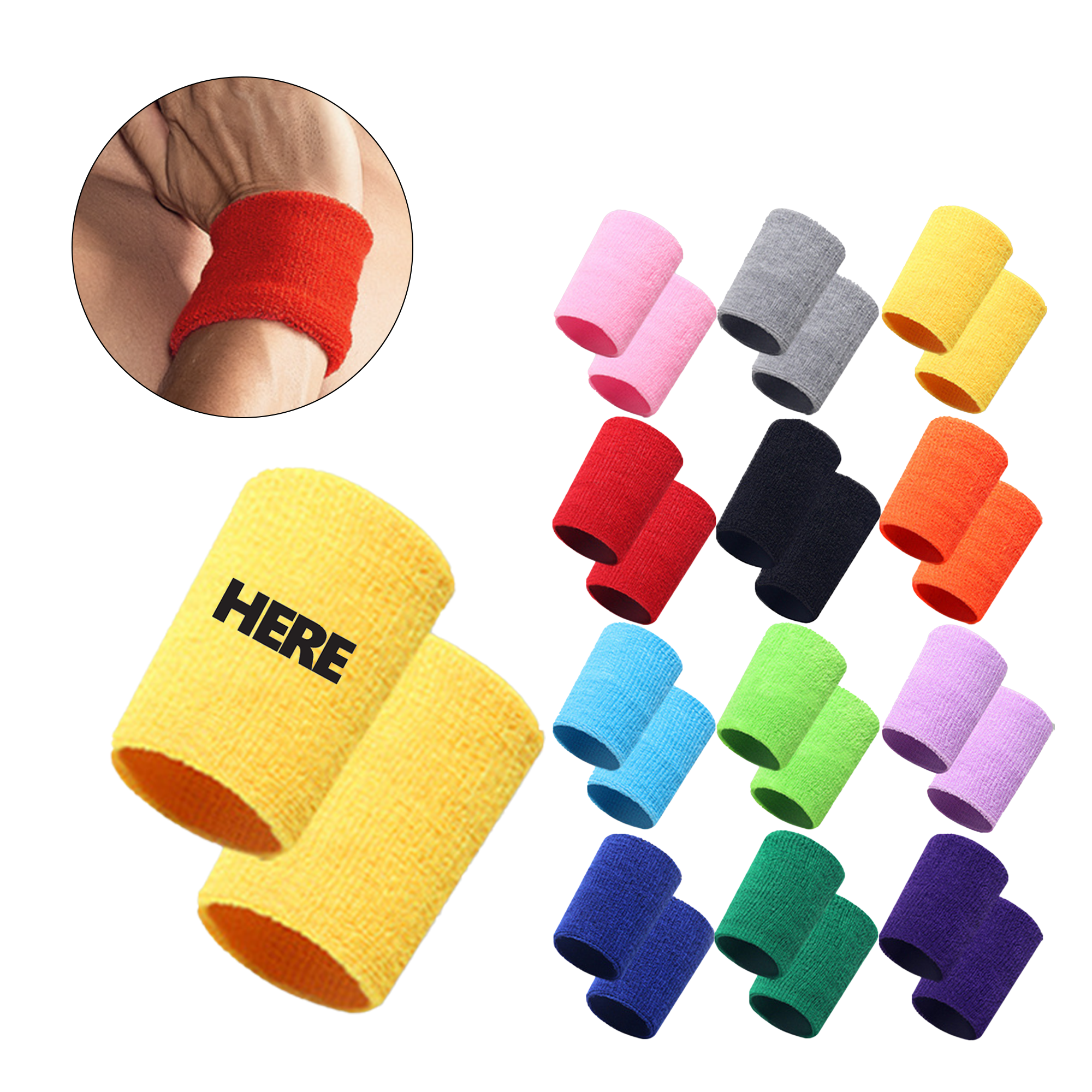 Simple Solid-Color Towel Wristband