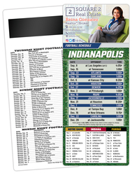 Football Schedule Laminated Card/Postcard with Magnet Strip 3.5x8.5 - 14 pt.