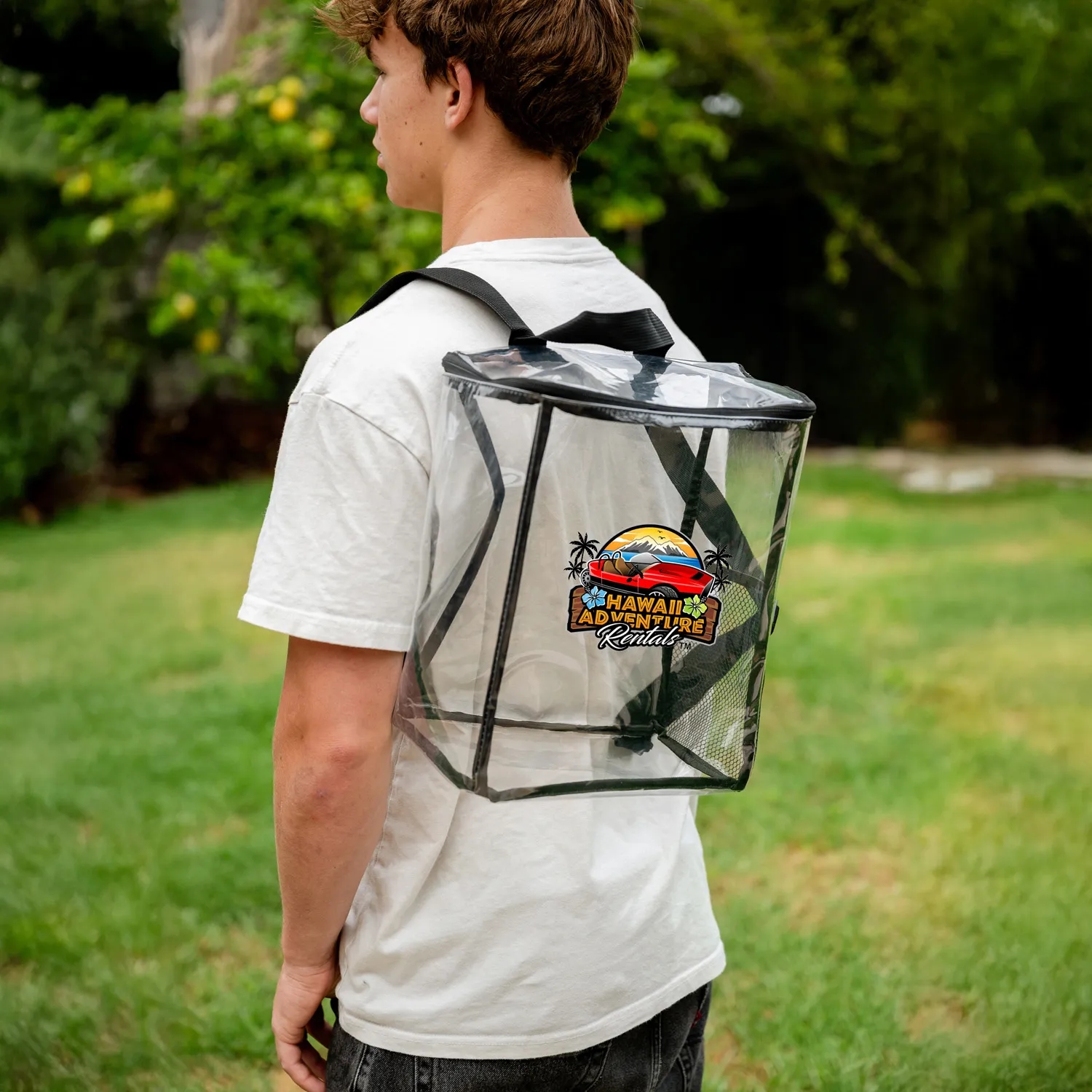 Clear Zipped Backpack 16