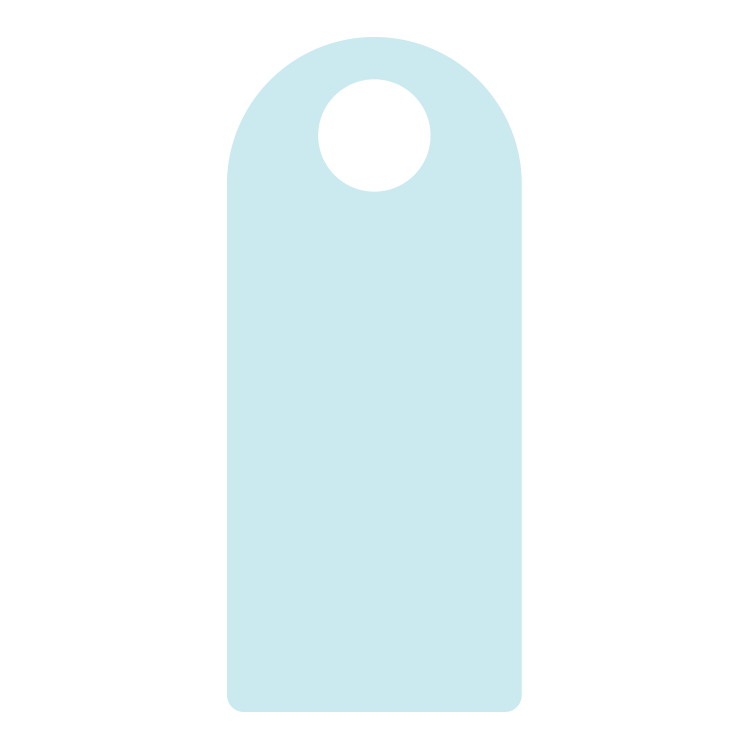 Hang Tag Card Stock 24 pt White (Stock Shape #) Digital Print 33