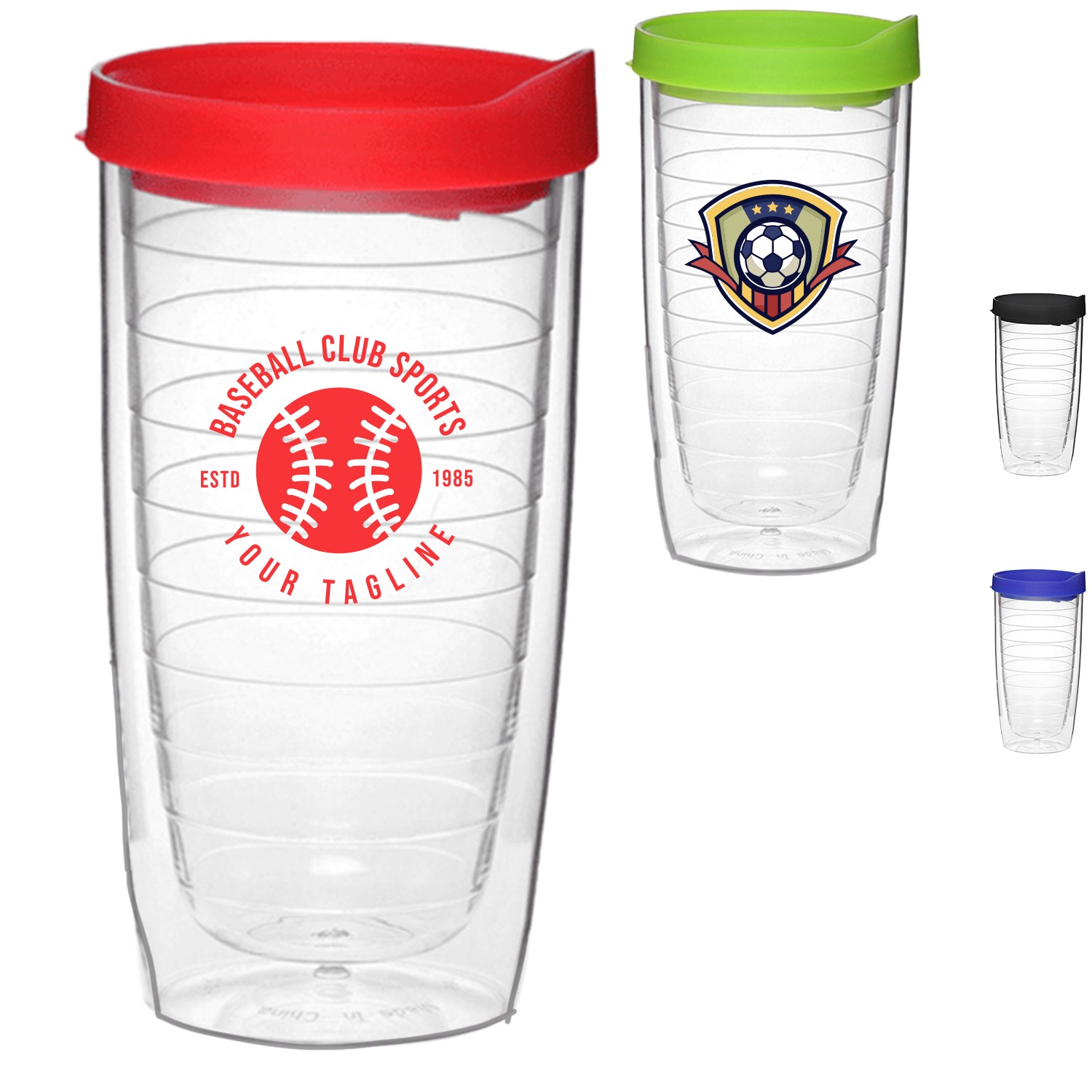 14 oz Double Wall Acrylic Tumbler w/ Custom Logo Travel Mug