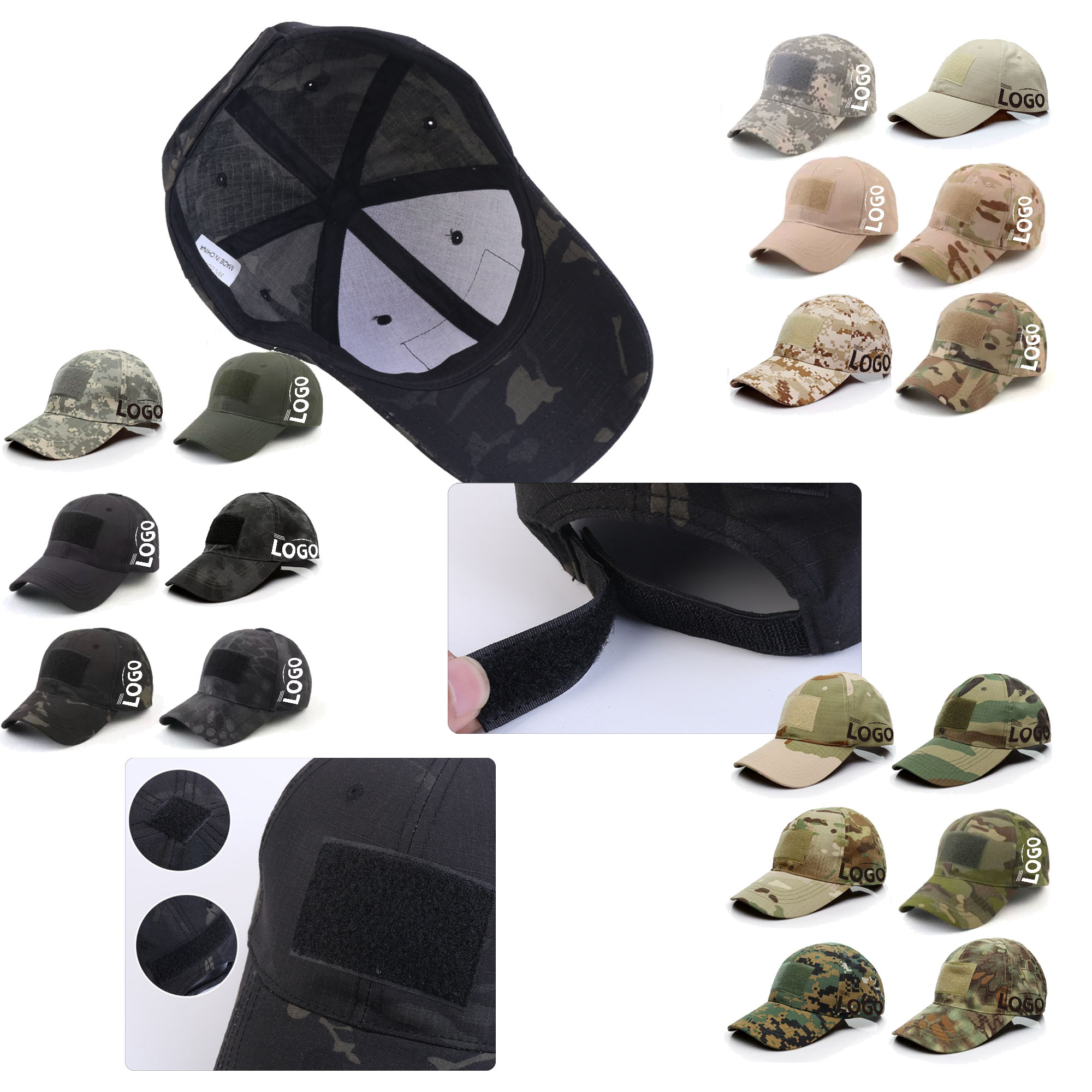 MOQ 2000 Customized Logo Camouflage Baseball Cap