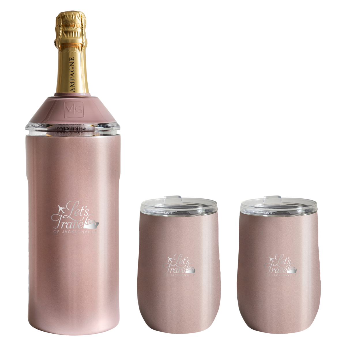 Vinglacé Wine Bottle Insulator and Glass Set - Thumbnail 2