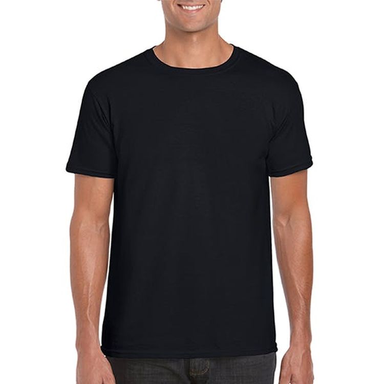 Gildan Irregular Men's Soft Style T-Shirt Black Small 3