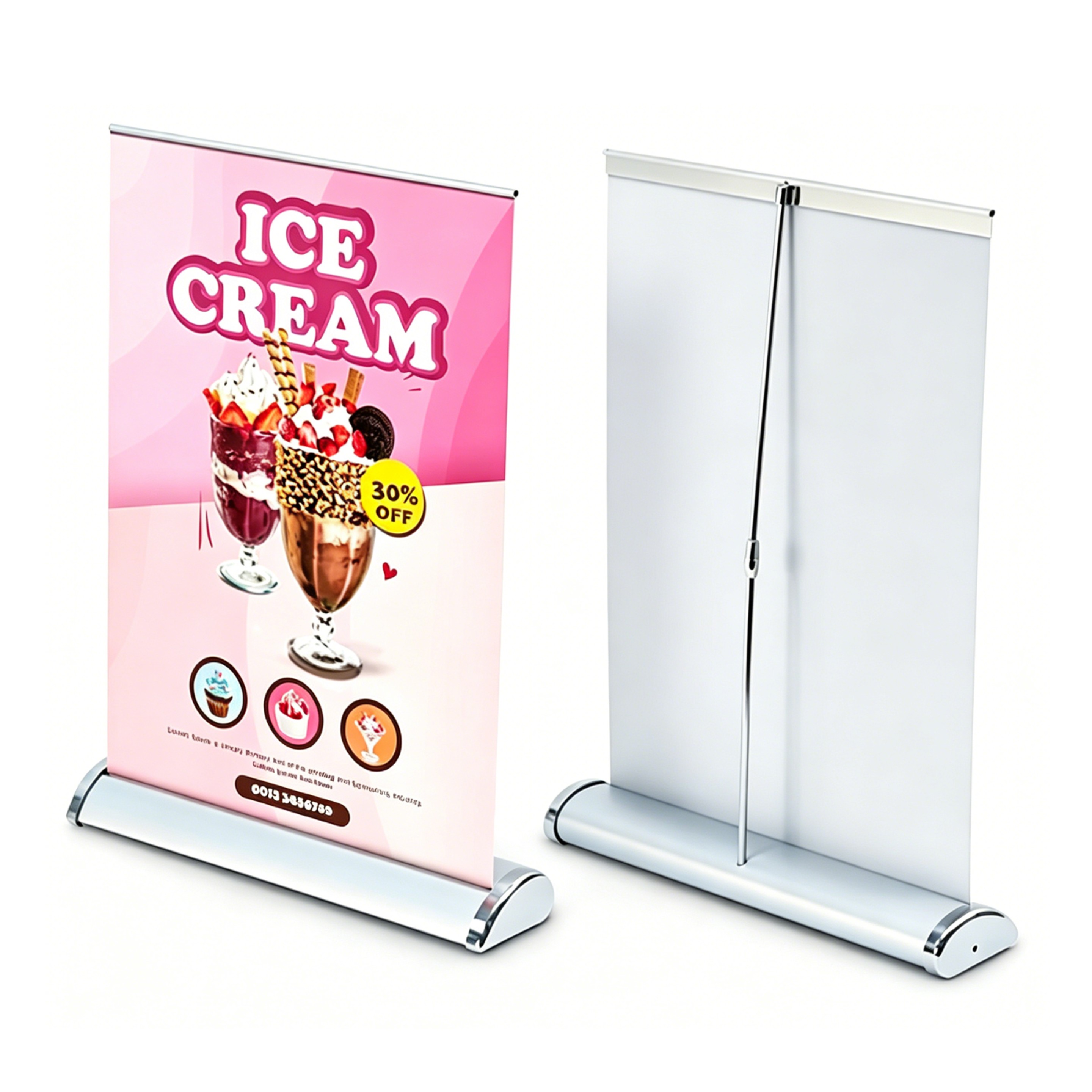 Mini Table Top Retractable Banner Stand