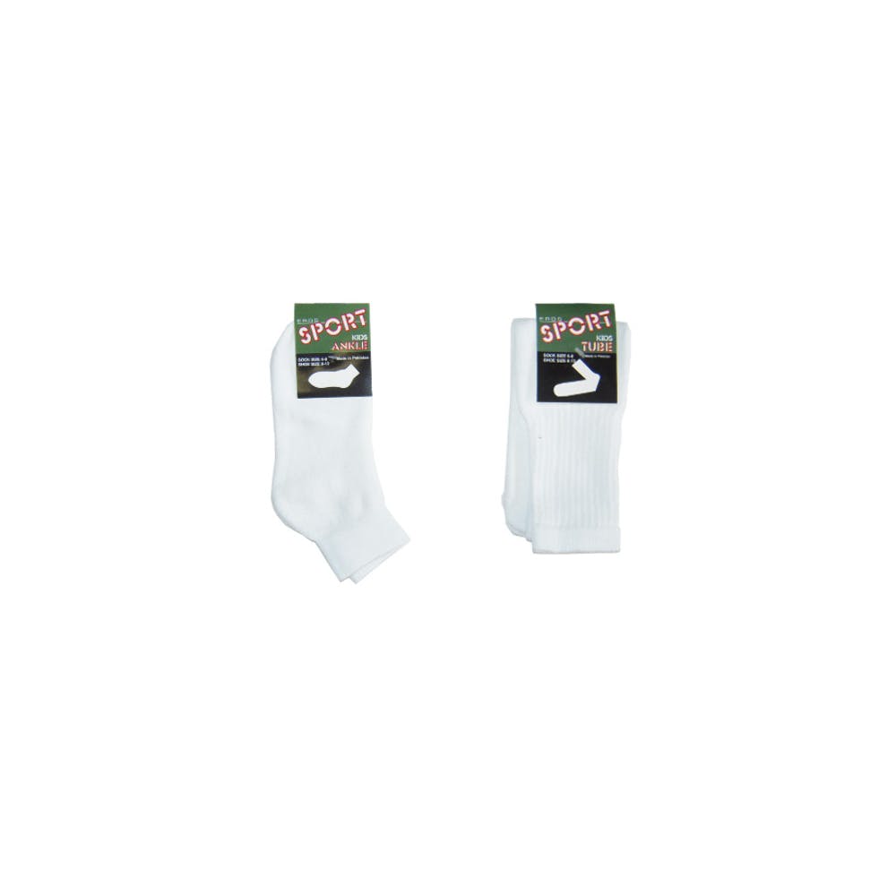 Kids' Sock Combos - White Size 4-6 3