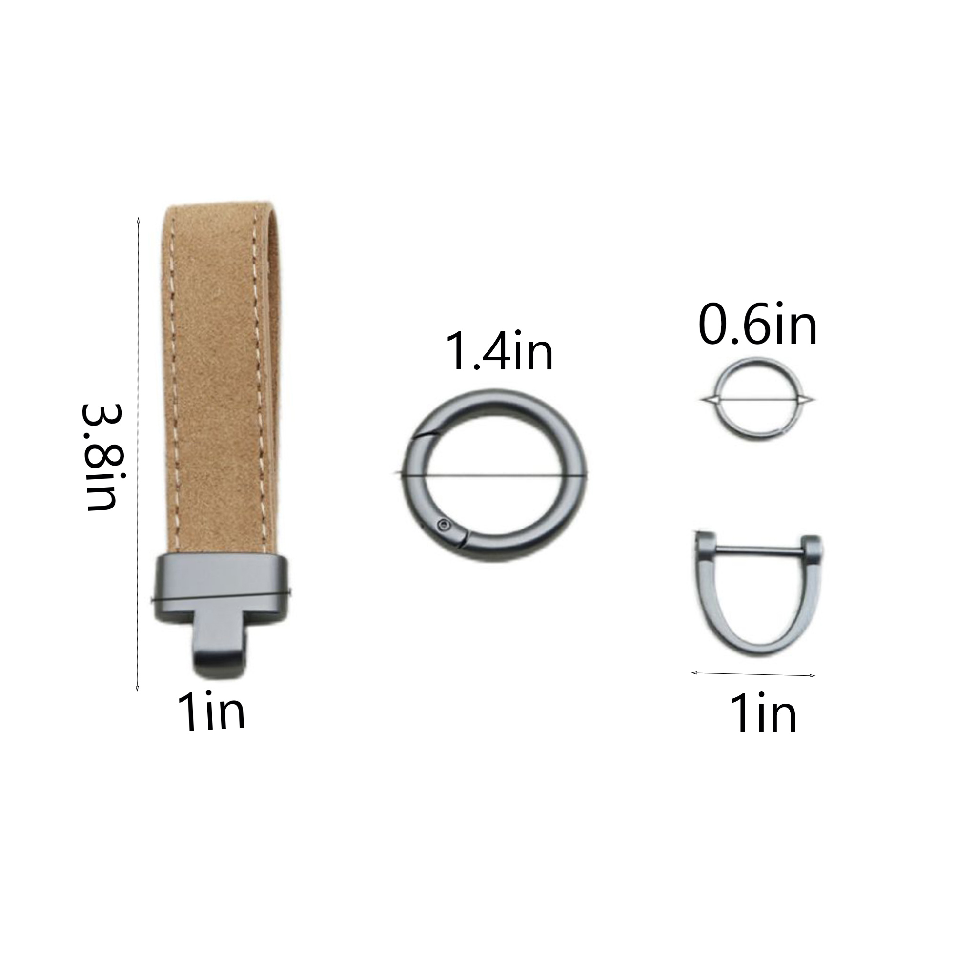 Microfiber Suede Keychain Elegant Zinc Alloy Design 5