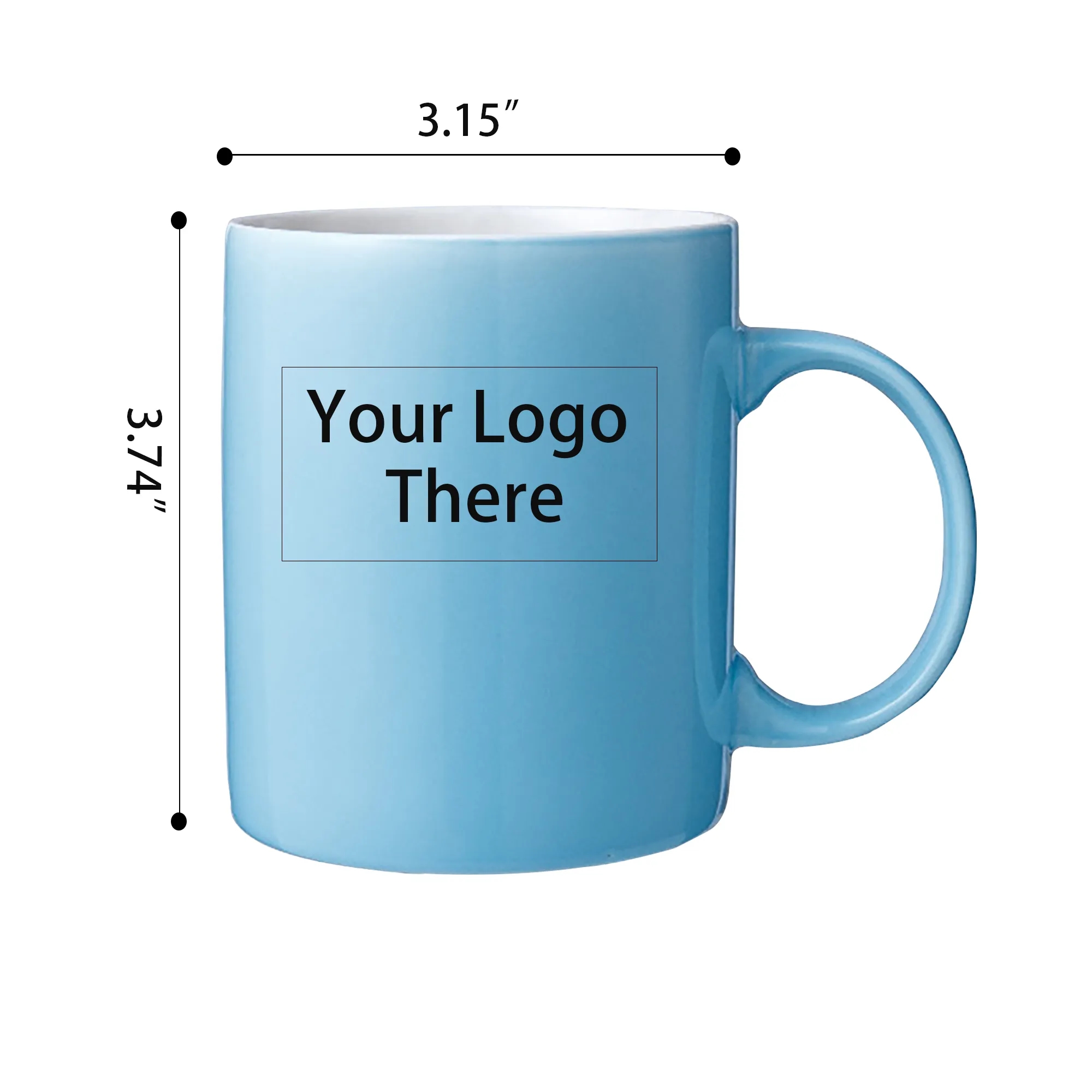 11.8OZ Classic Straight High-quality Ceramic Coca Coffee Mug 27