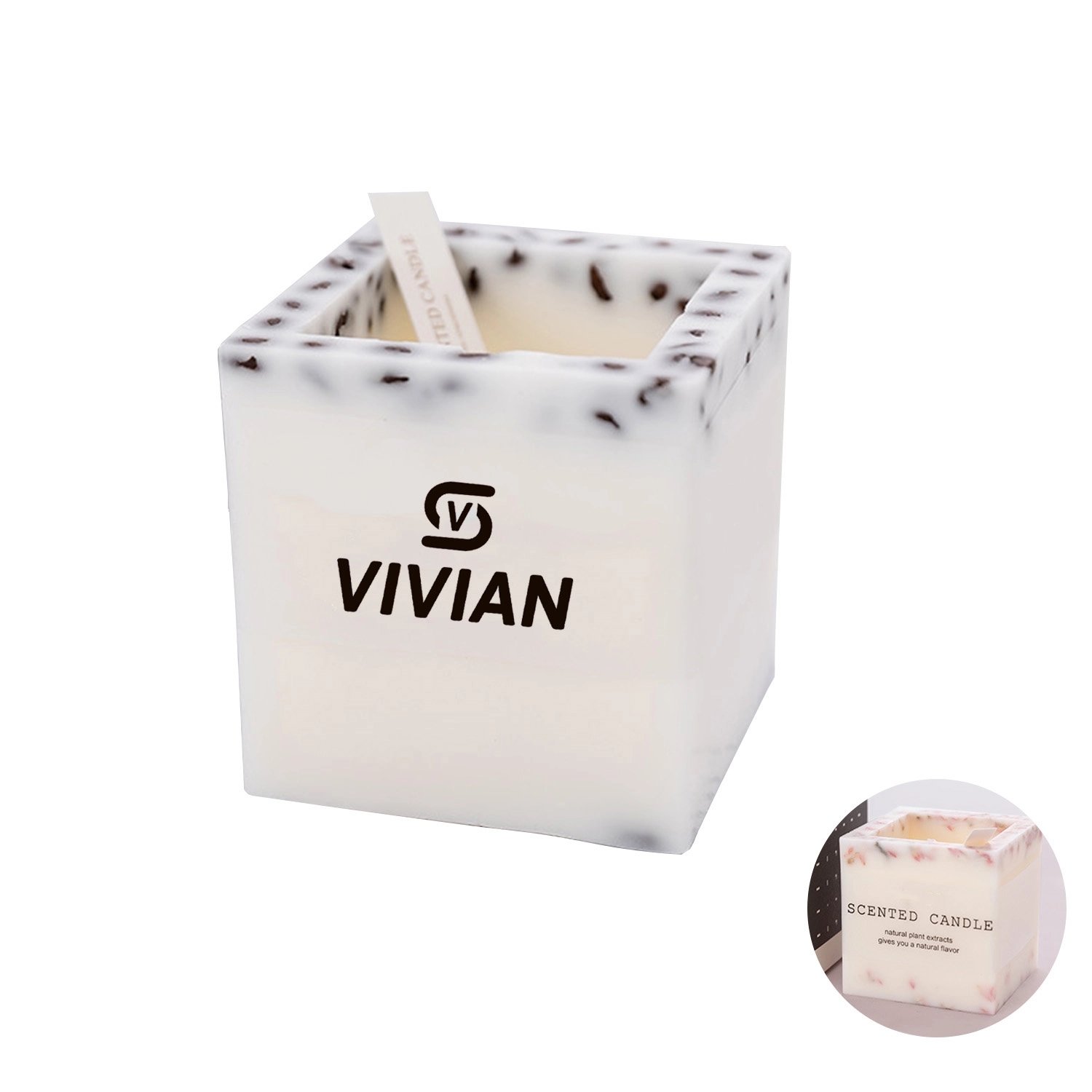 14 Oz Soy Wax Aromatherapy Candles W/ Preserved Flower