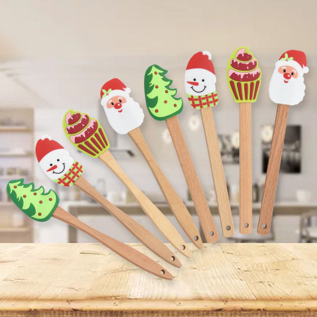 Food Grade Christmas Silicone Spatula