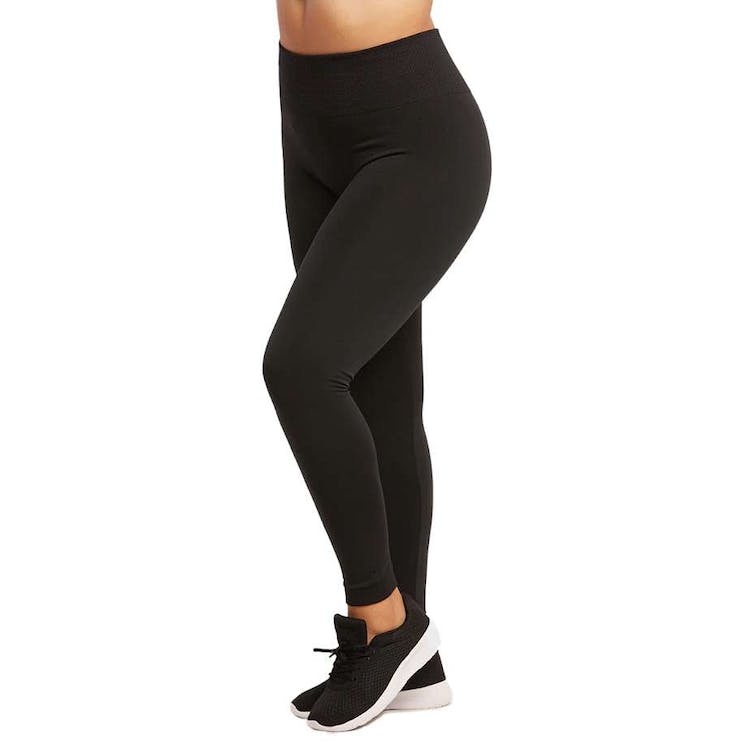 Women's Fleece Lined Leggings - Black XL 3