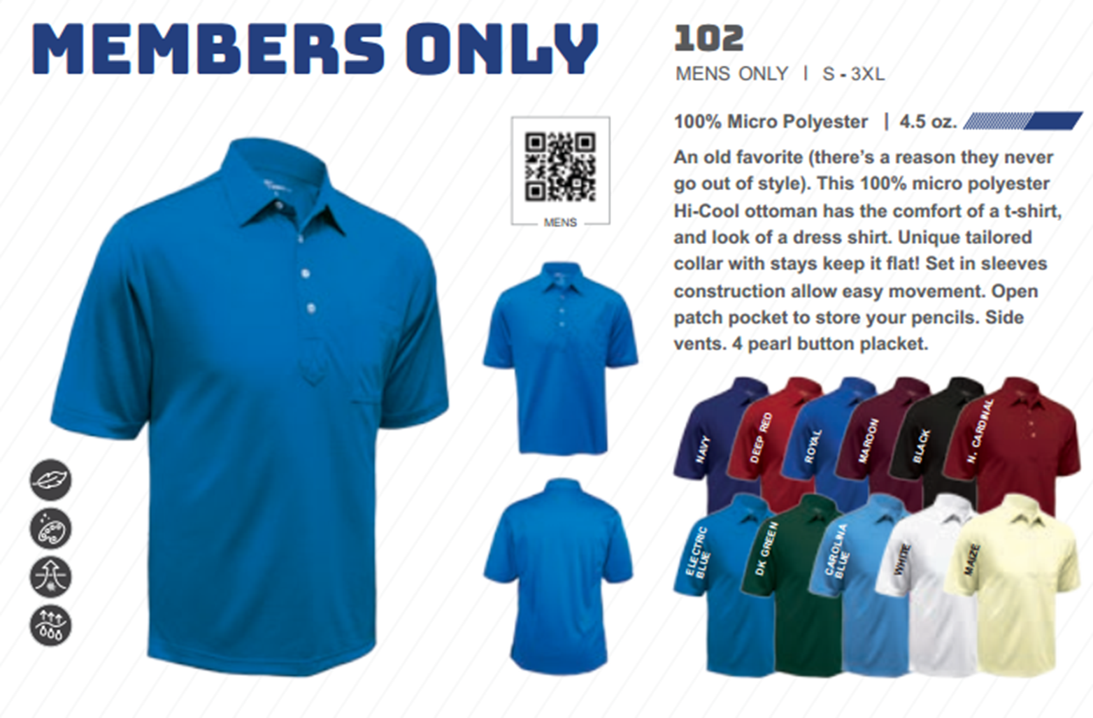 Men's Members Only Ottoman Solid Polo Shirt 21