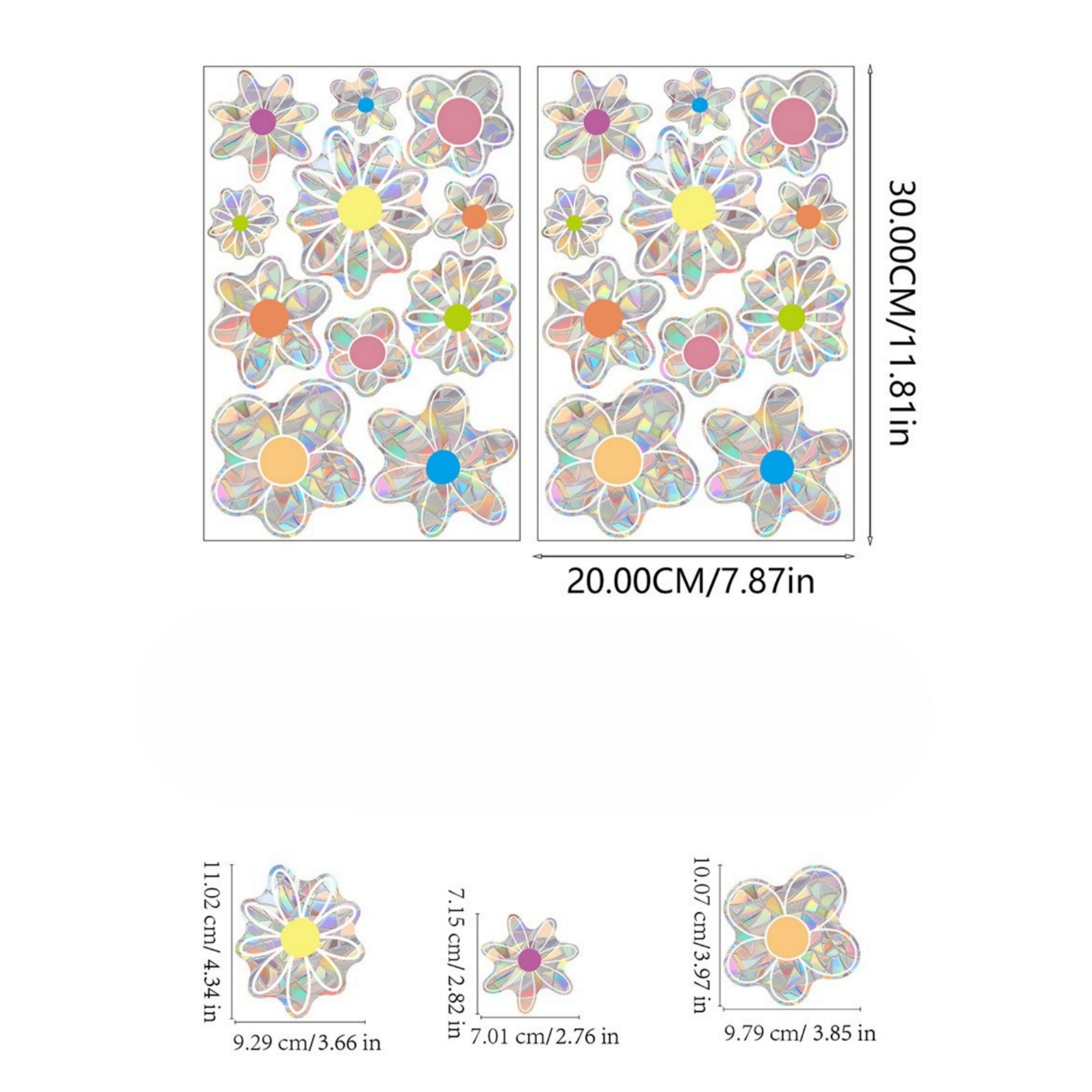 Prism Rainbow Static Stained Glass Stickers 7