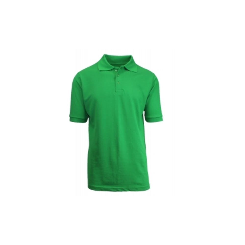 Adult Uniform Polo Shirts - Kelly Green Short Sleeve Size M - 2X 2