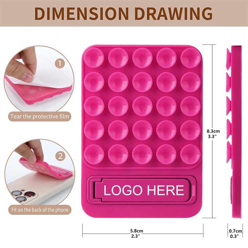 Silicone Suction Phone Case Mount With Stand