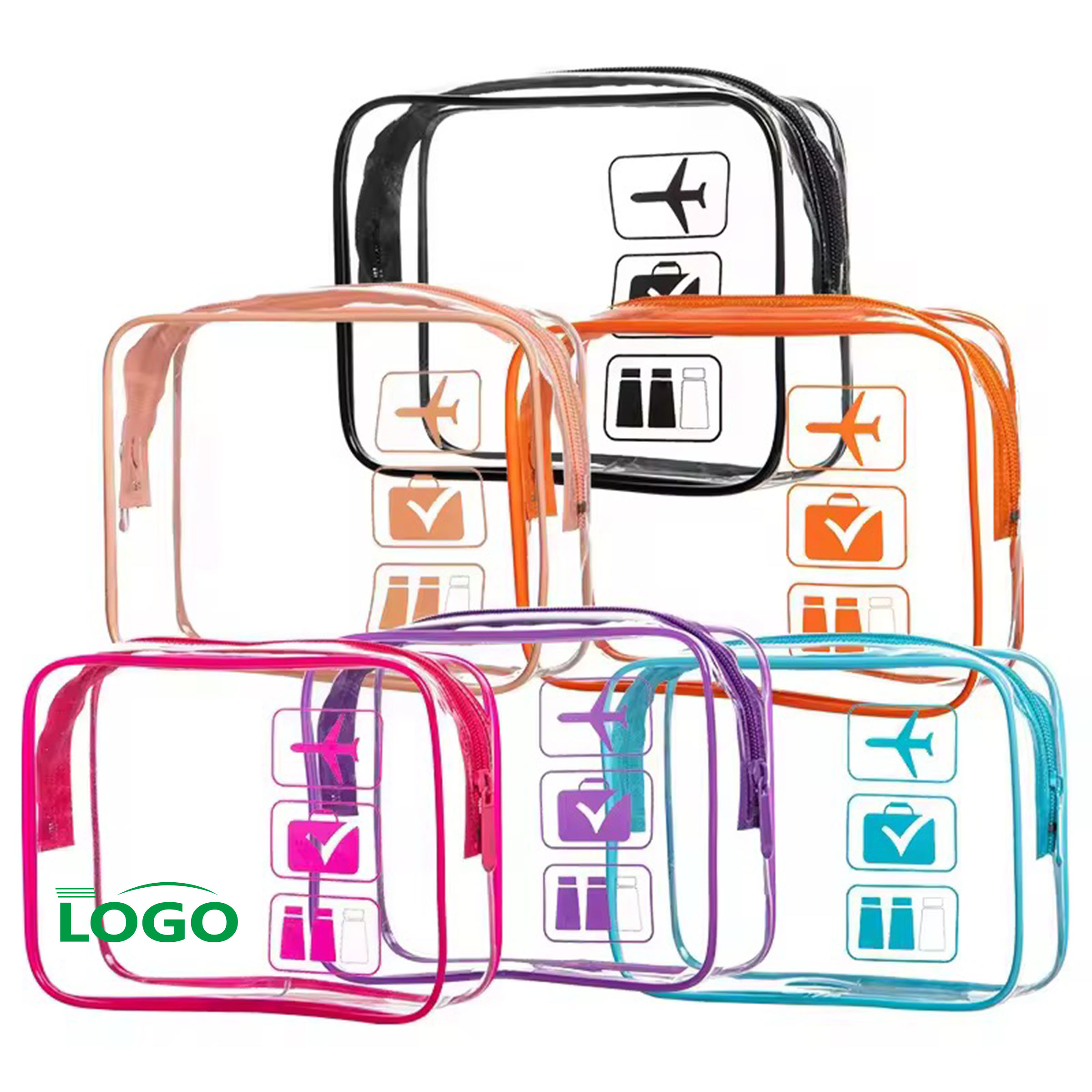 PVC Travel Toiletry Bag with Colorful Zipper Design 4