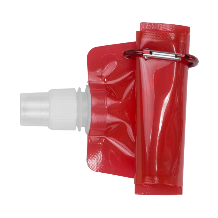 "Roll Up" 18 oz Foldable and Reusable Water Bottle with Matching Carabiner 8