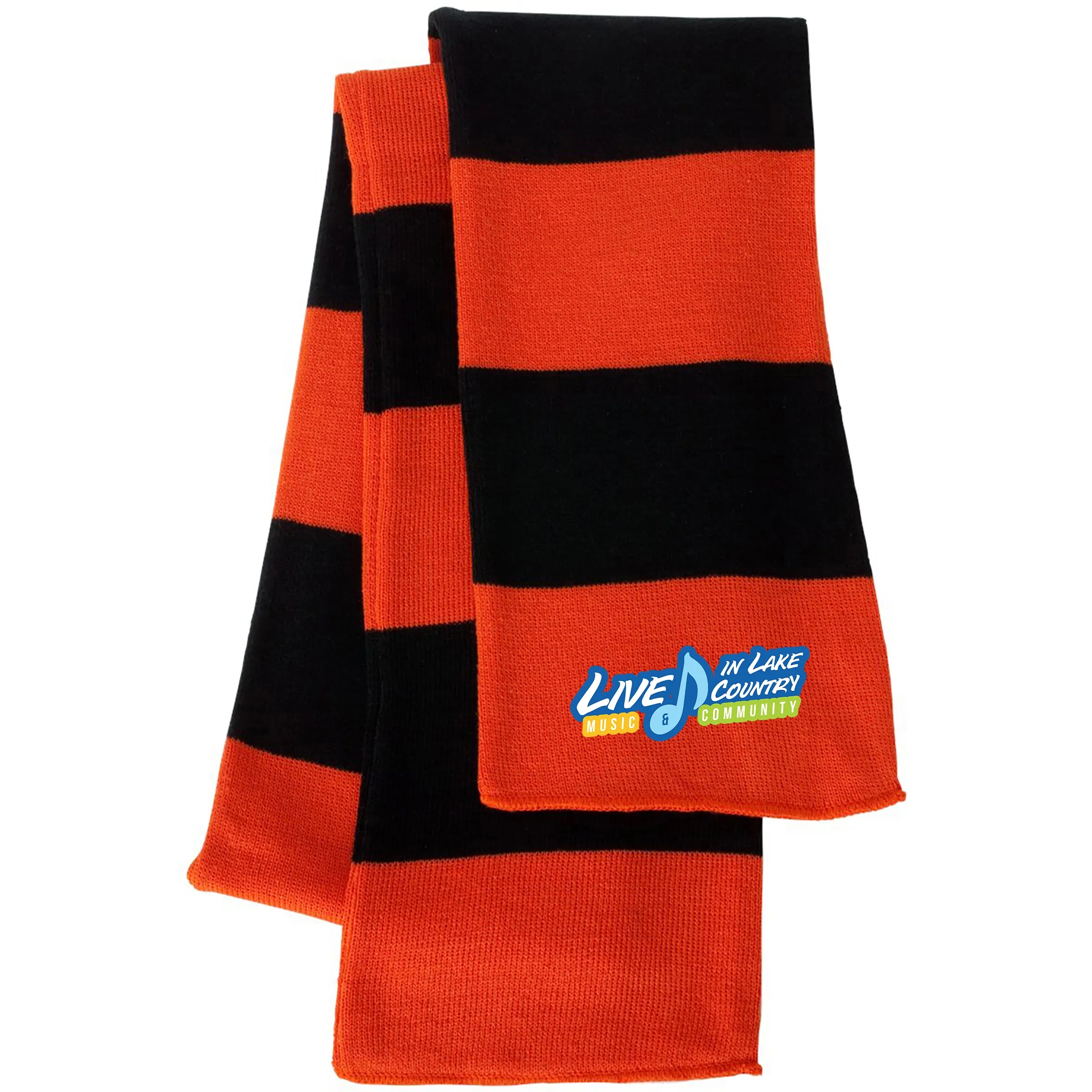 SPORTSMAN RUGBY-STRIPED KNIT SCARF 55