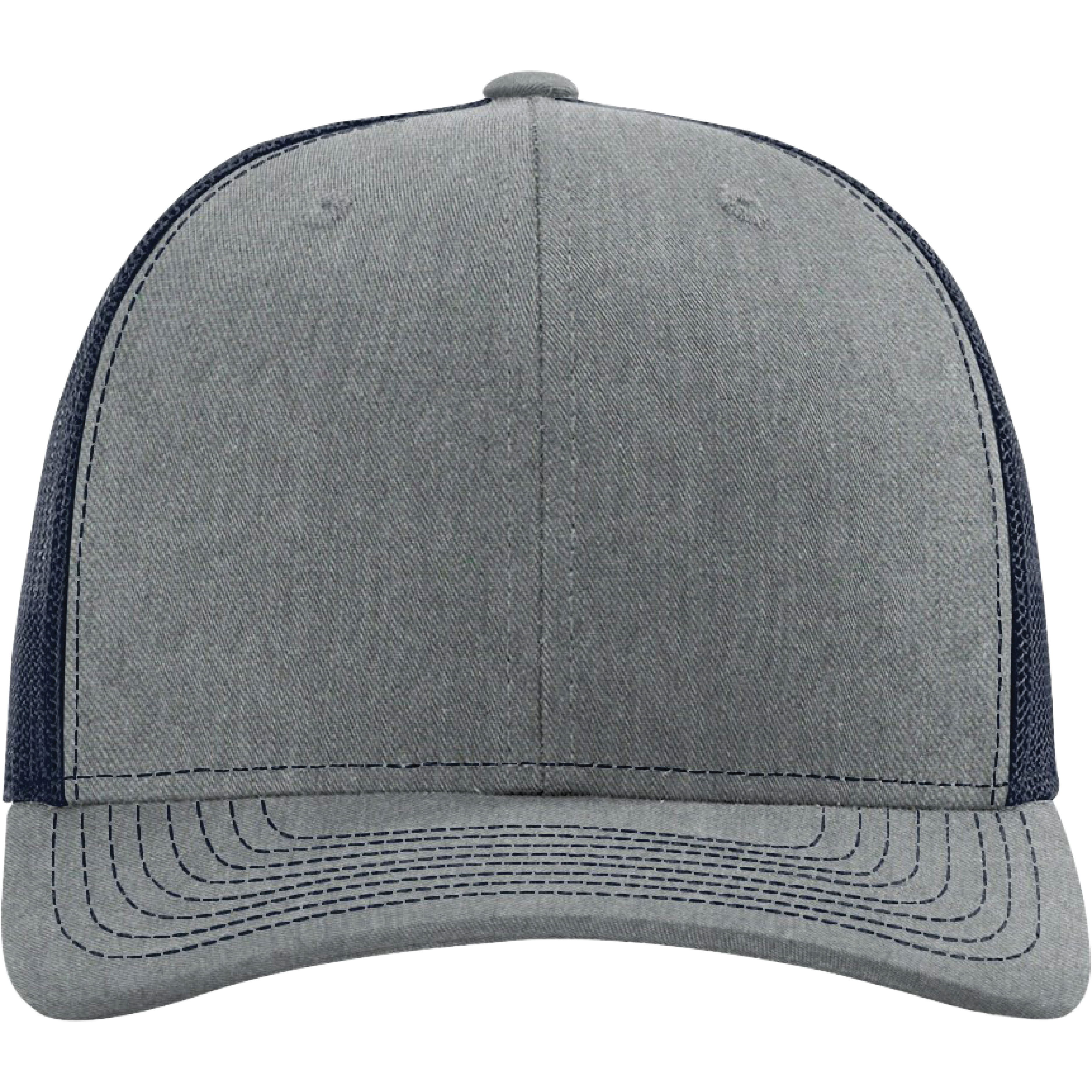 Richardson 112 6-Panel Snapback Trucker Hat w/Leatherette Adhesive Patches or Embroidery 325