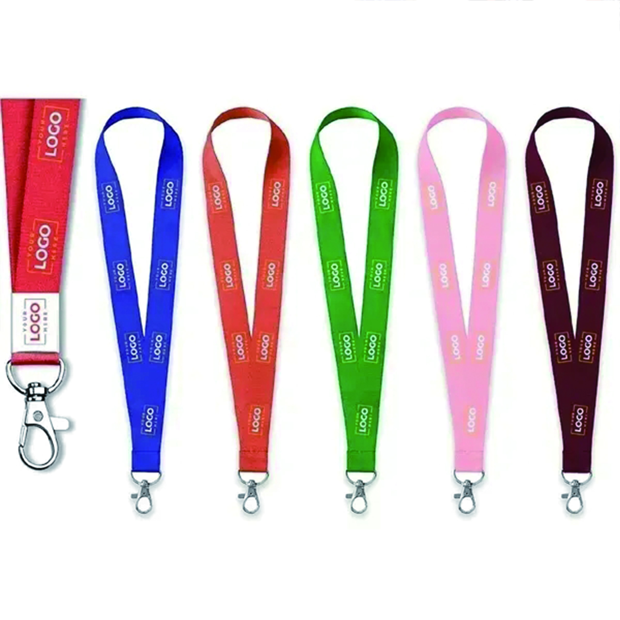Flat Polyester Custom Sublimation Lanyards