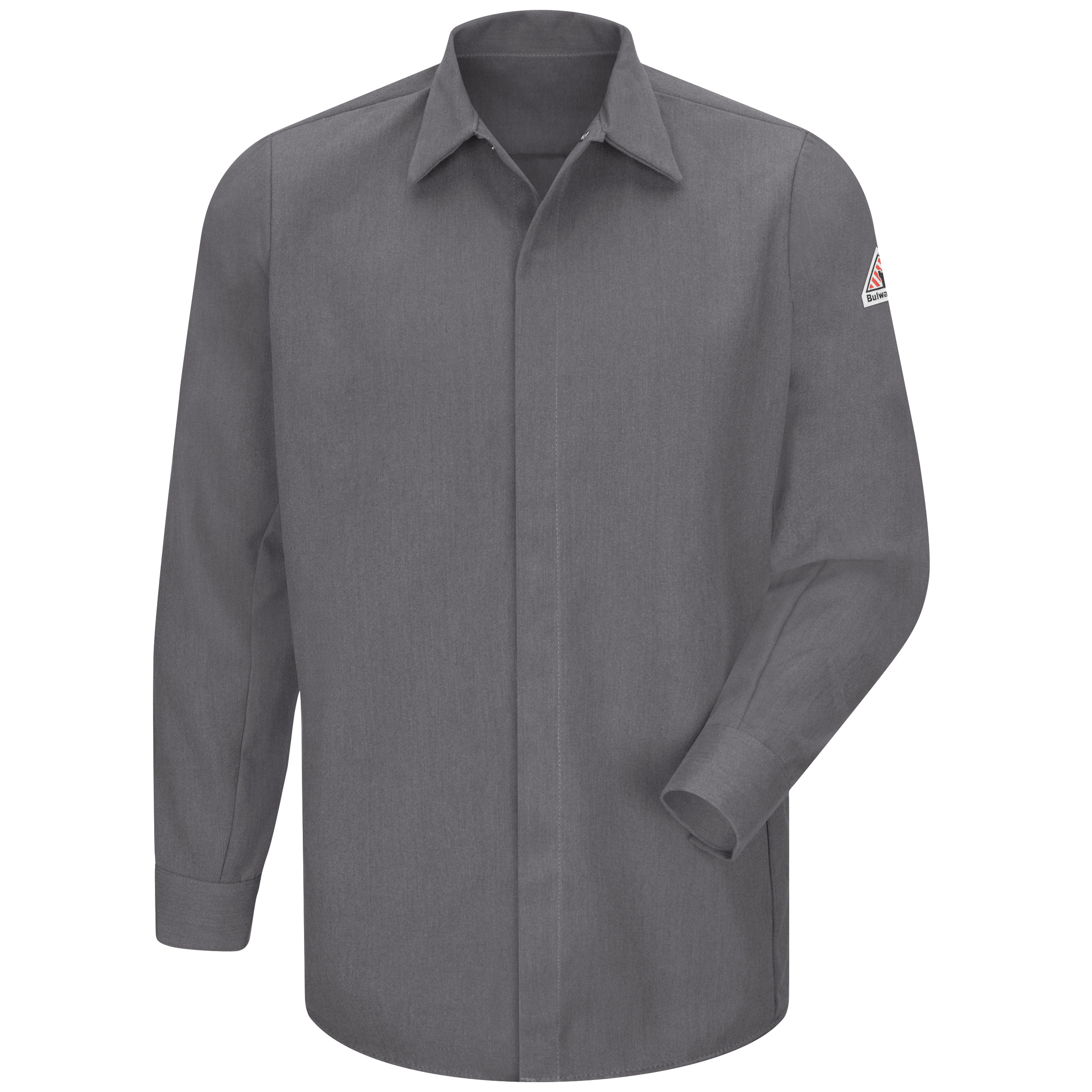 Bulwark® Men's Midweight FR Pocketless Concealed-Gripper Work Shirt