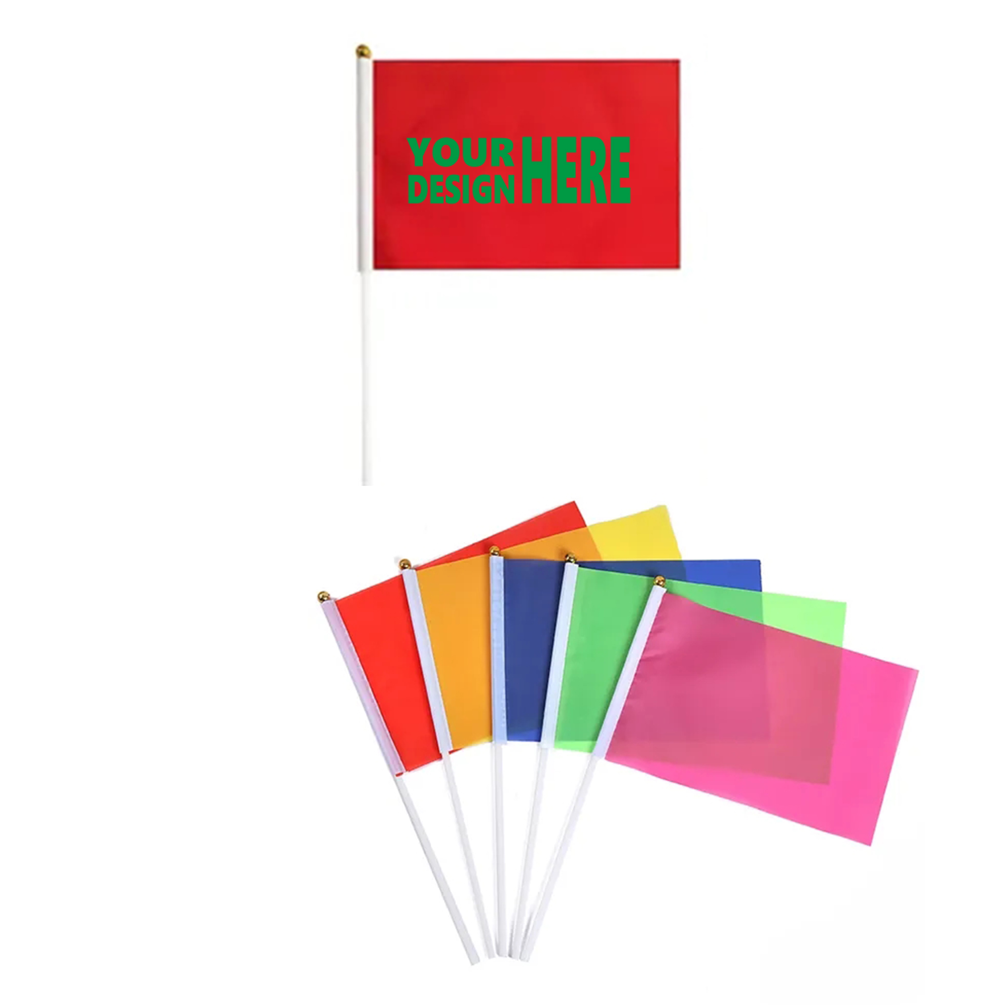 Square Handheld Hand Waved Flag Small Banner 3