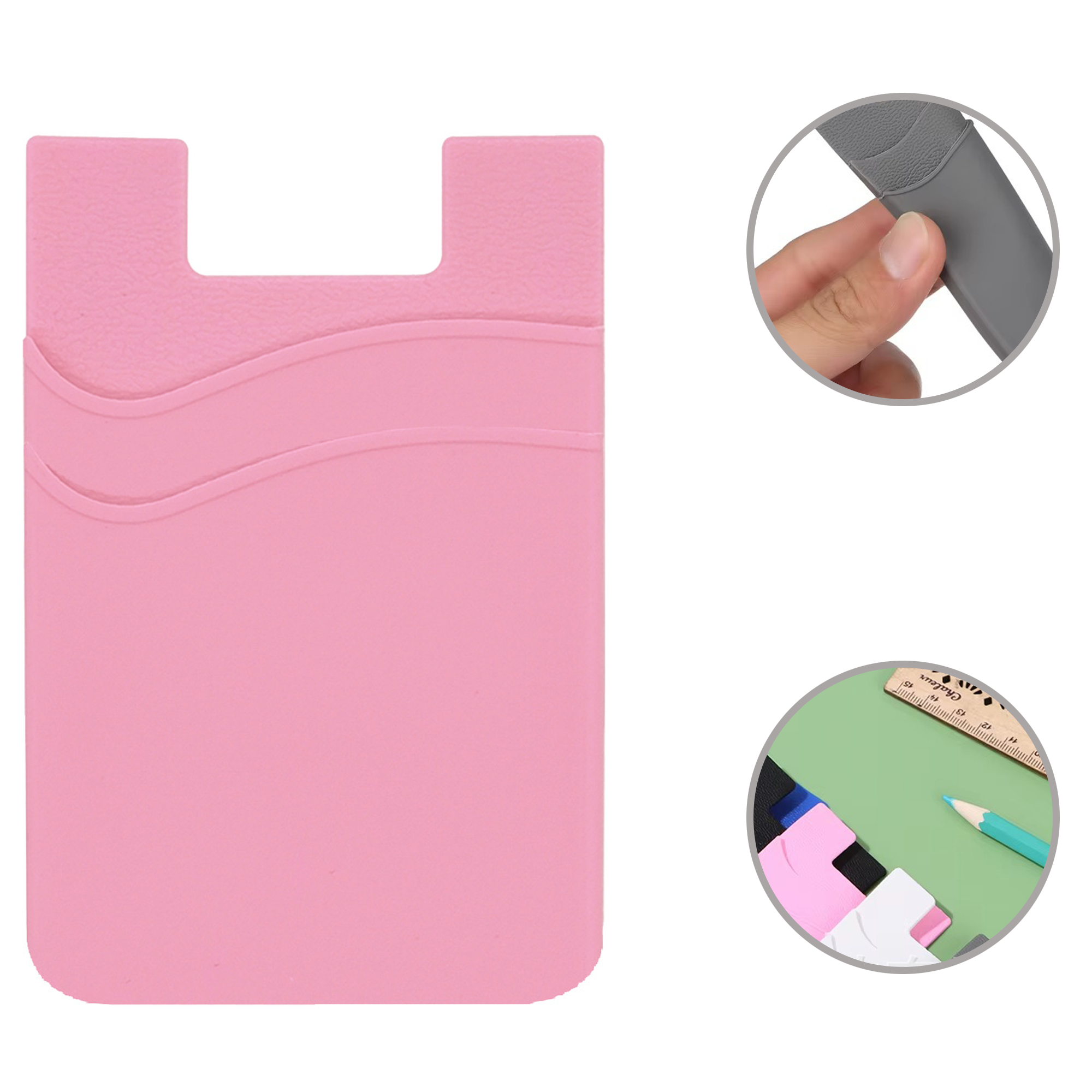 Double-Pocket Silicone Phone Case Wallet 5