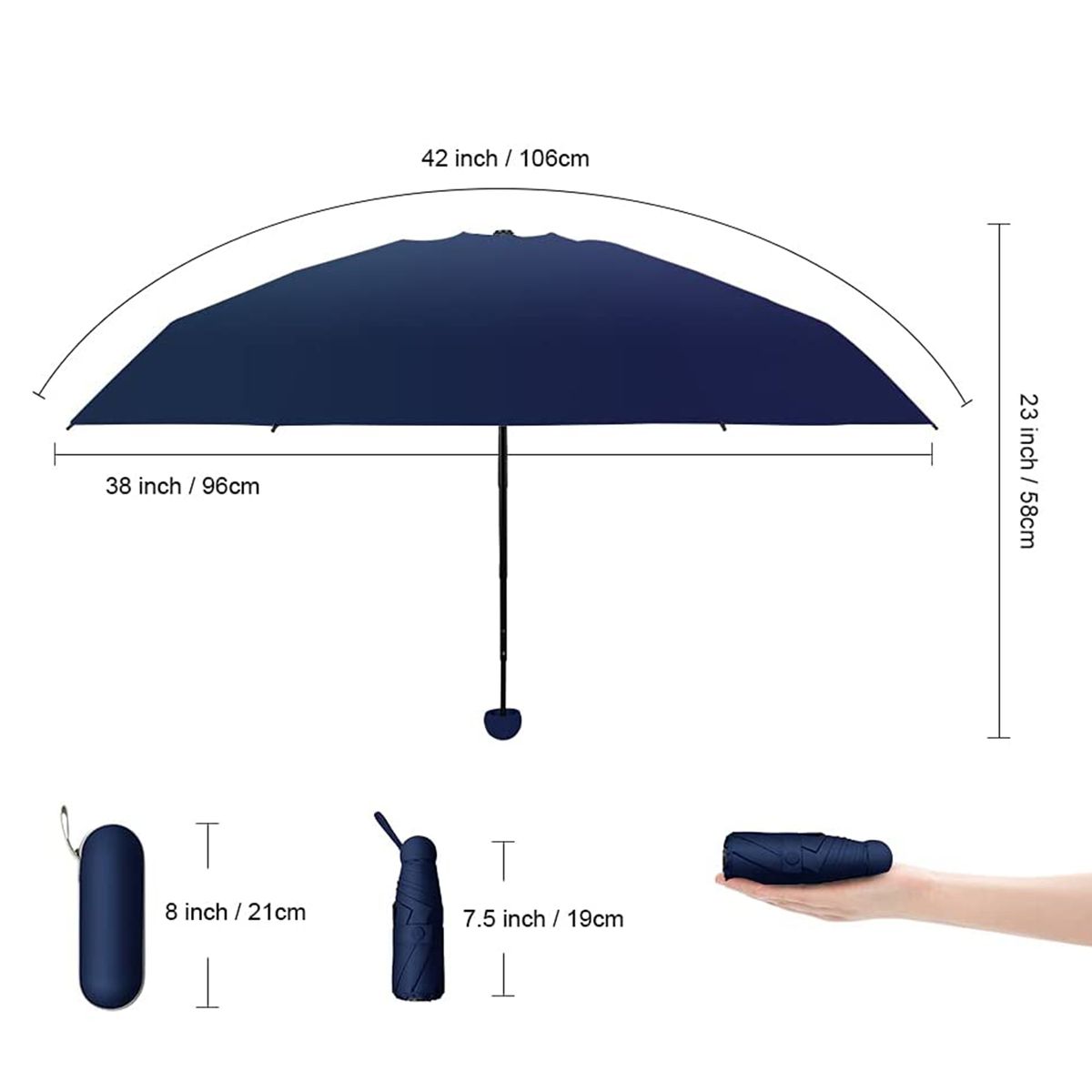 Mini Windproof Folding Travel Umbrella
