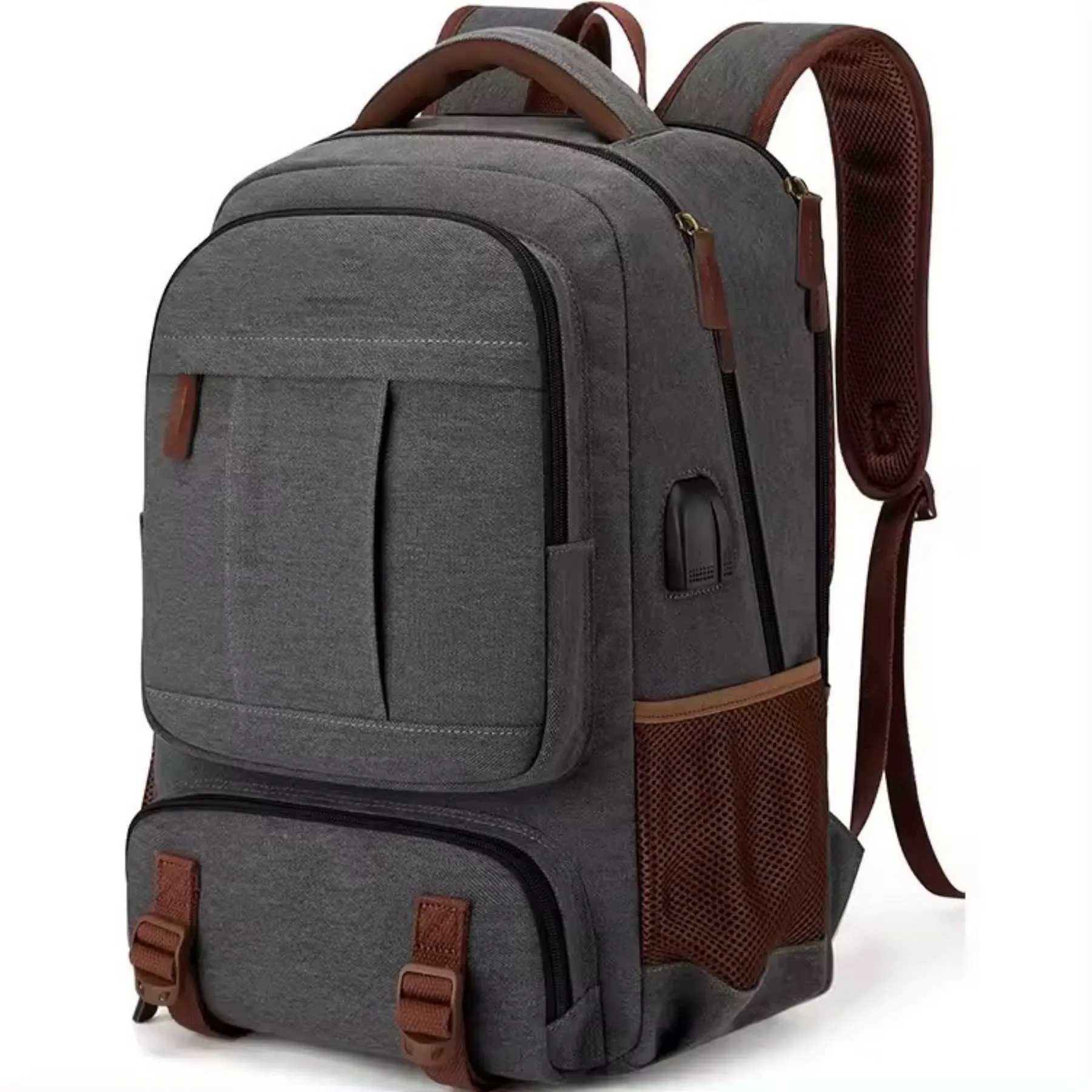 USB Charging Canvas Laptop Backpack 24
