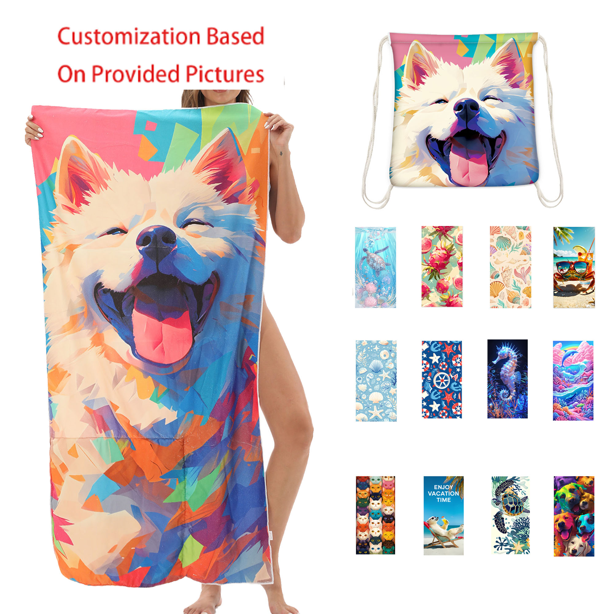 2-In-1 Beach Towel Folds As Bag 5