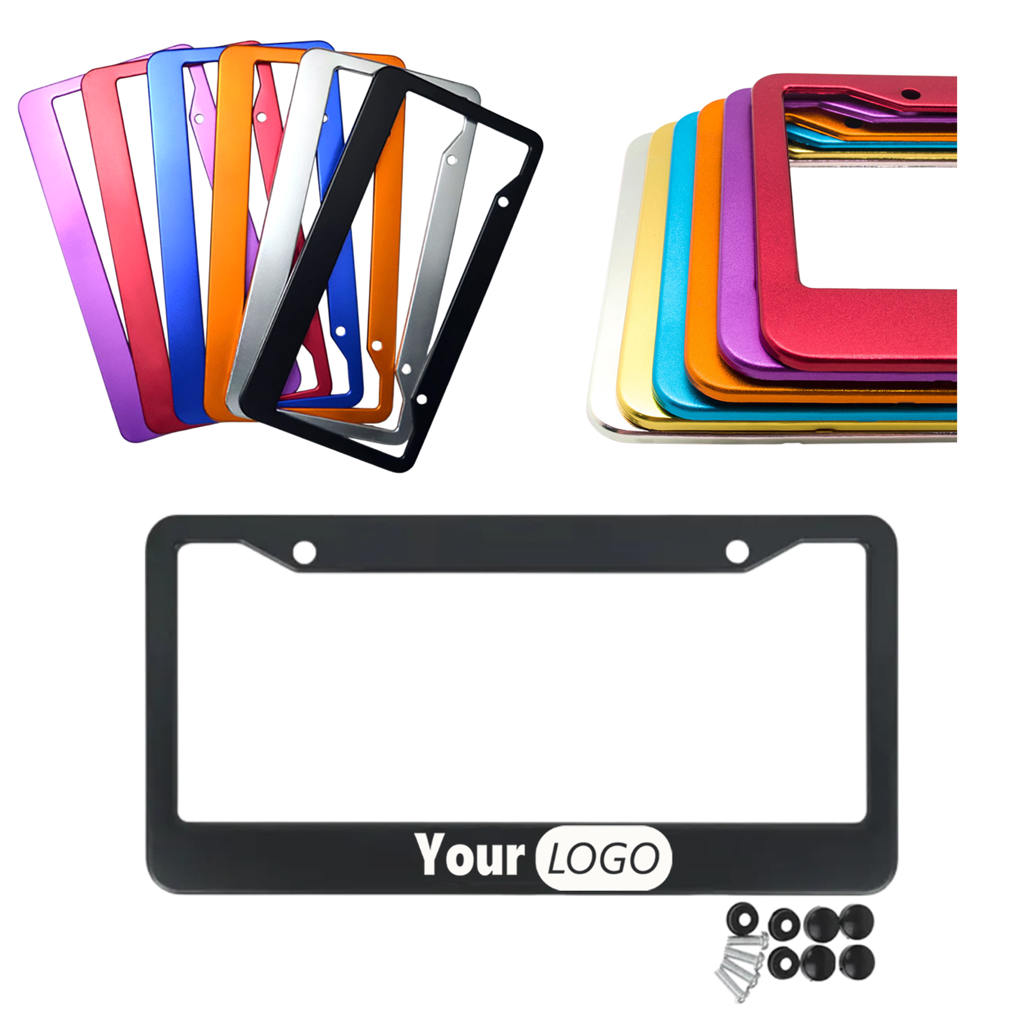 Aluminum License Plate Frames in Full Color MOQ10 4