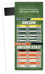 Football Schedule Laminated Card/Postcard with Magnet Strip 3.5x8.5 - 14 pt.
