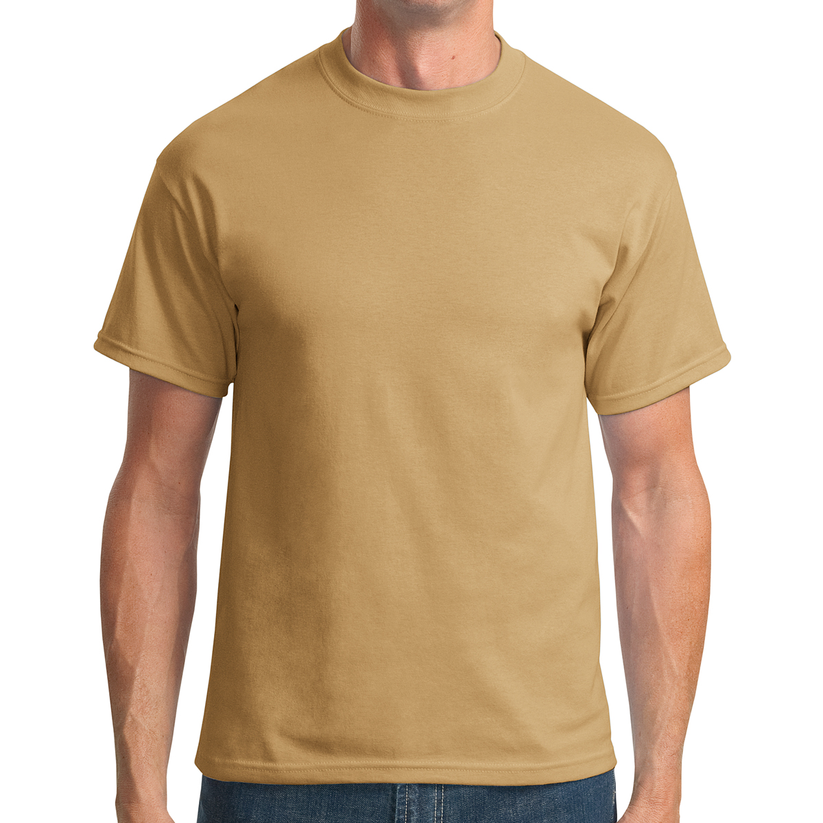 Port & Company Men's Tall T-Shirt - 50/50 Cotton/Poly Blend, 3XLT Royal Blue With Pocket