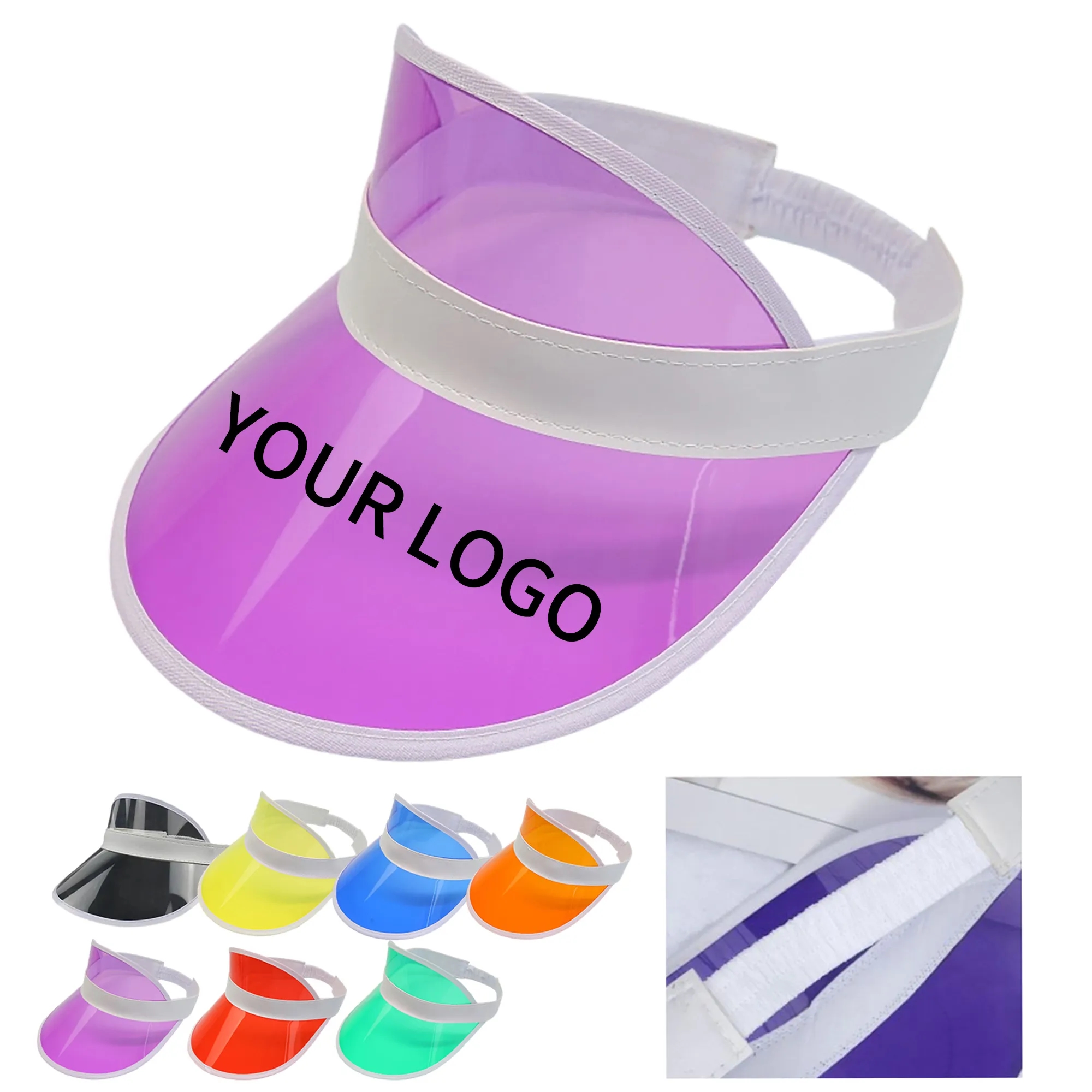 UV Protection Visor 22 Inch PVC with Stretch Headband