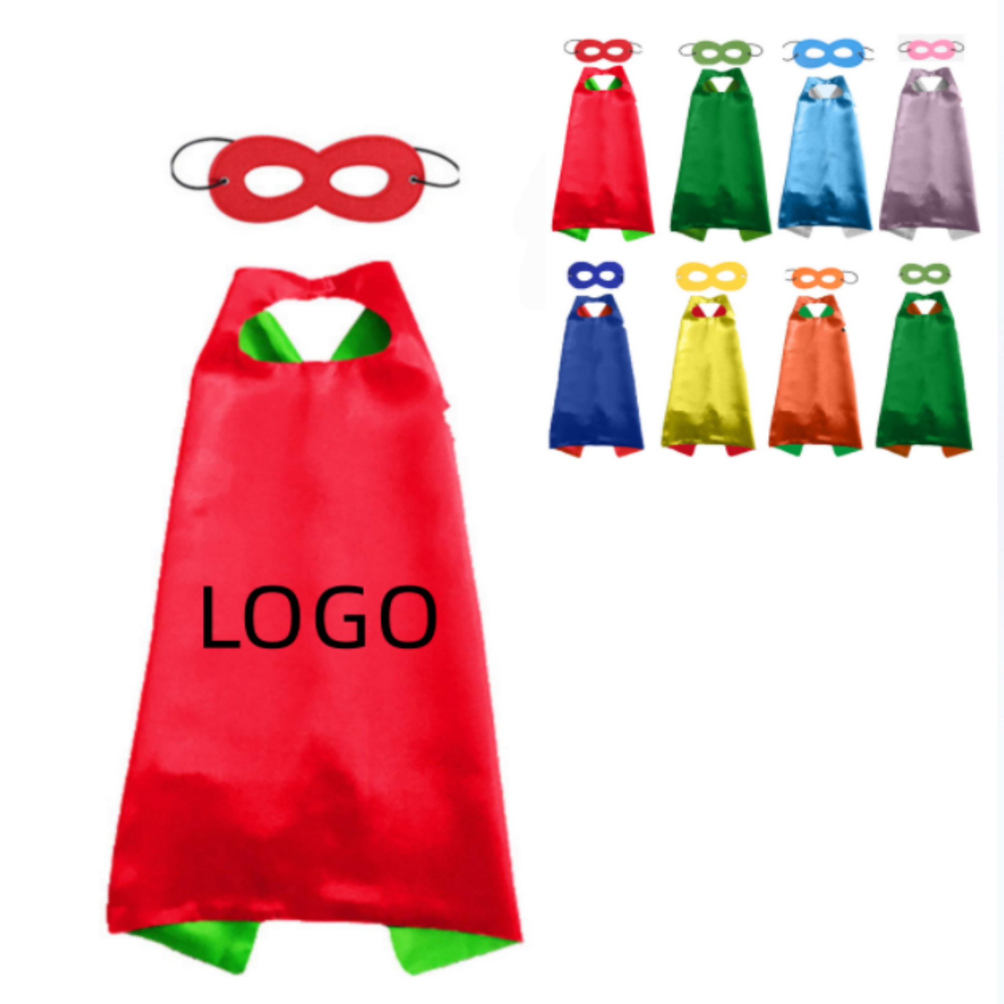 21 1/2"x21 1/2" Party Cape Set With Mask 5