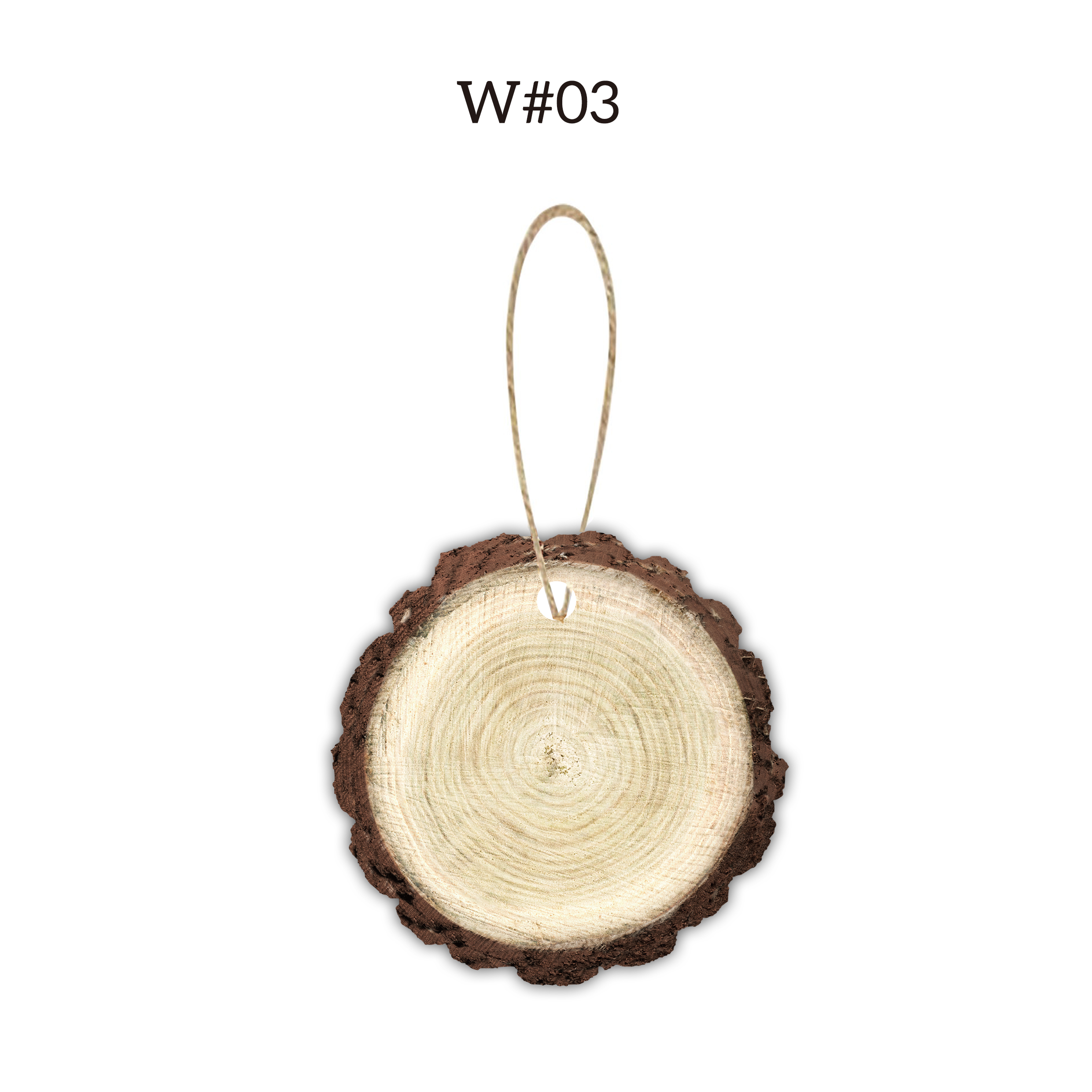 3" Full Color Christmas Ornament - Trunk w/ hemp rope 22