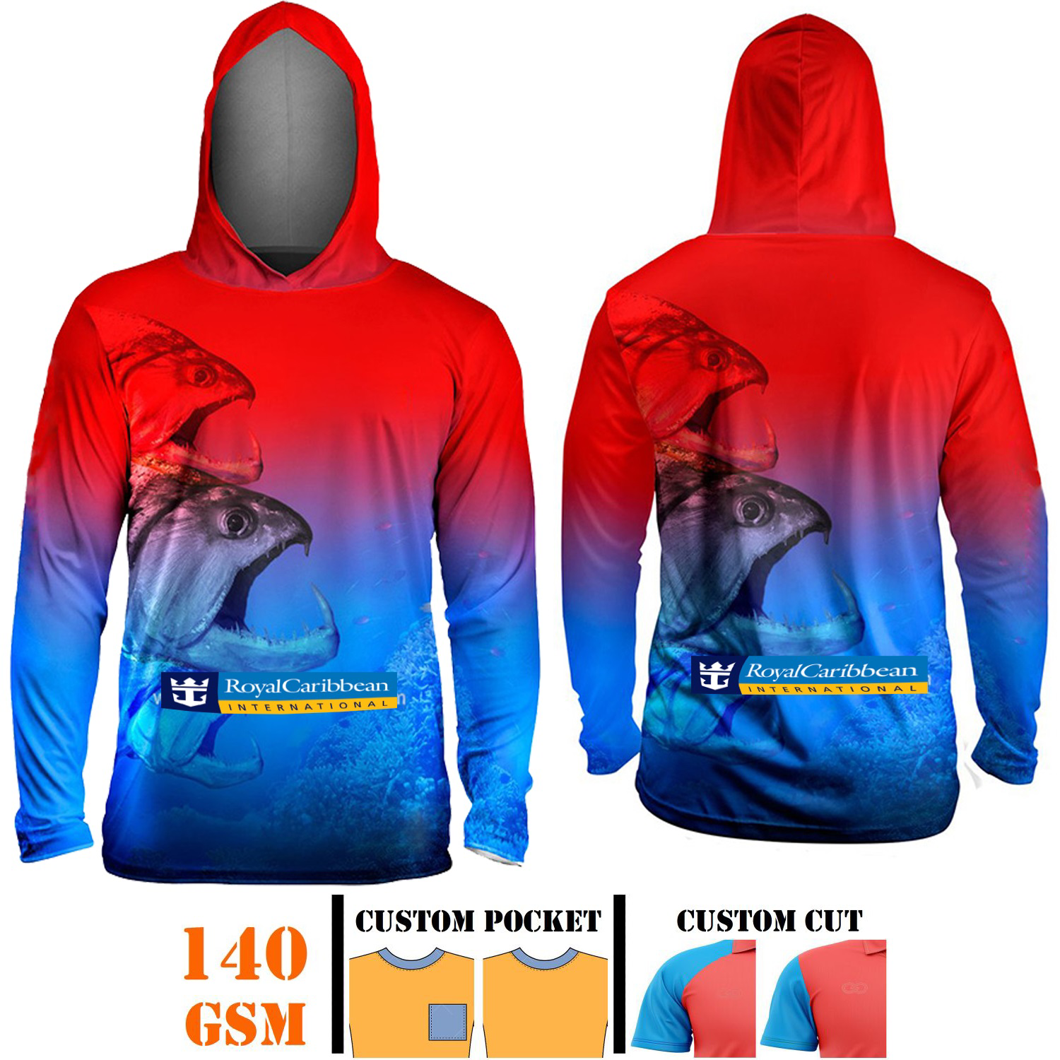 Economy 160 GSM Brushed Milk Silk Unisex Hooded long sleeve T-shirt