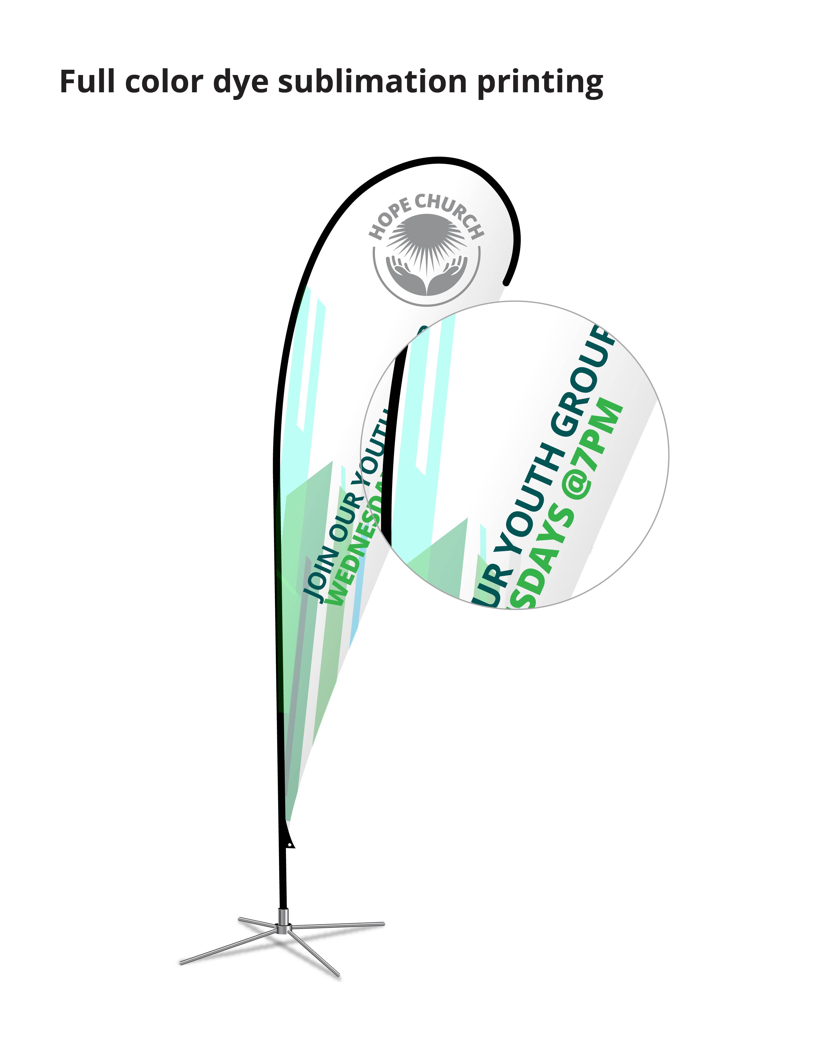 Teardrop Flag Banner Double Sided Kit (11ft) 14