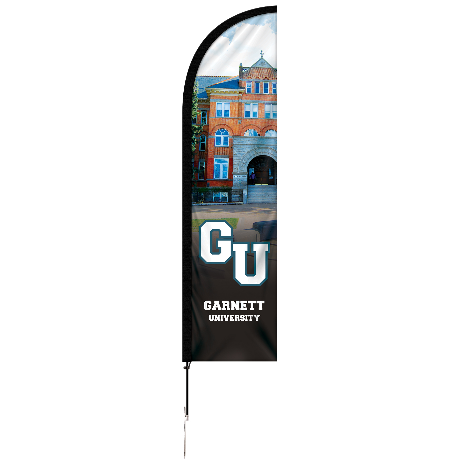 8' Single Reverse Portable Half Drop Banner w/ Hardware Set 28