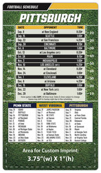Magnet Football Sport Schedules - 4x7 Round Corners