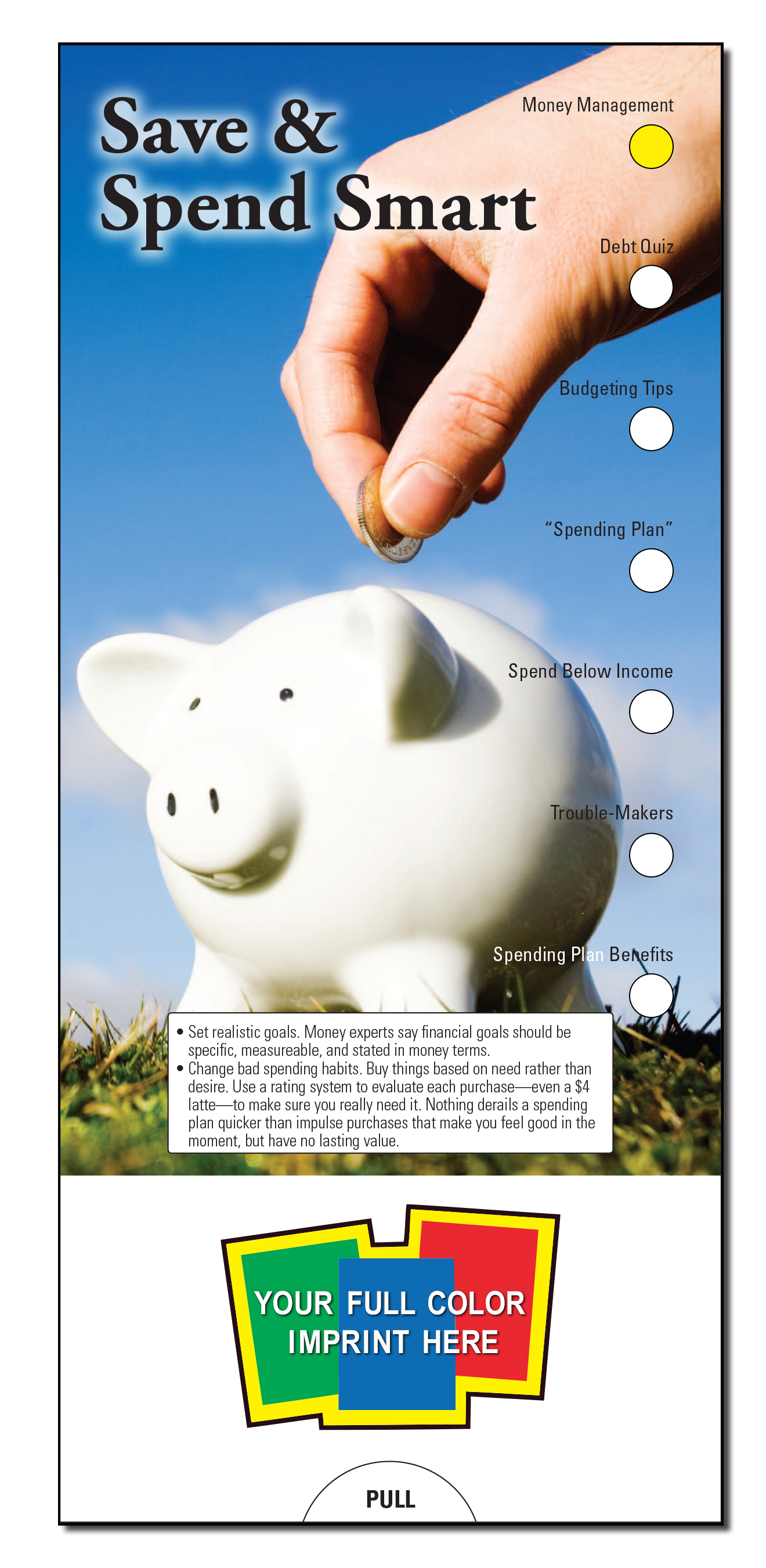 SLIDE CHART - Save & Spend Smart Slide Chart