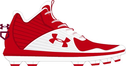 Men's UA Yard Mid TPU Baseball Cleats  3