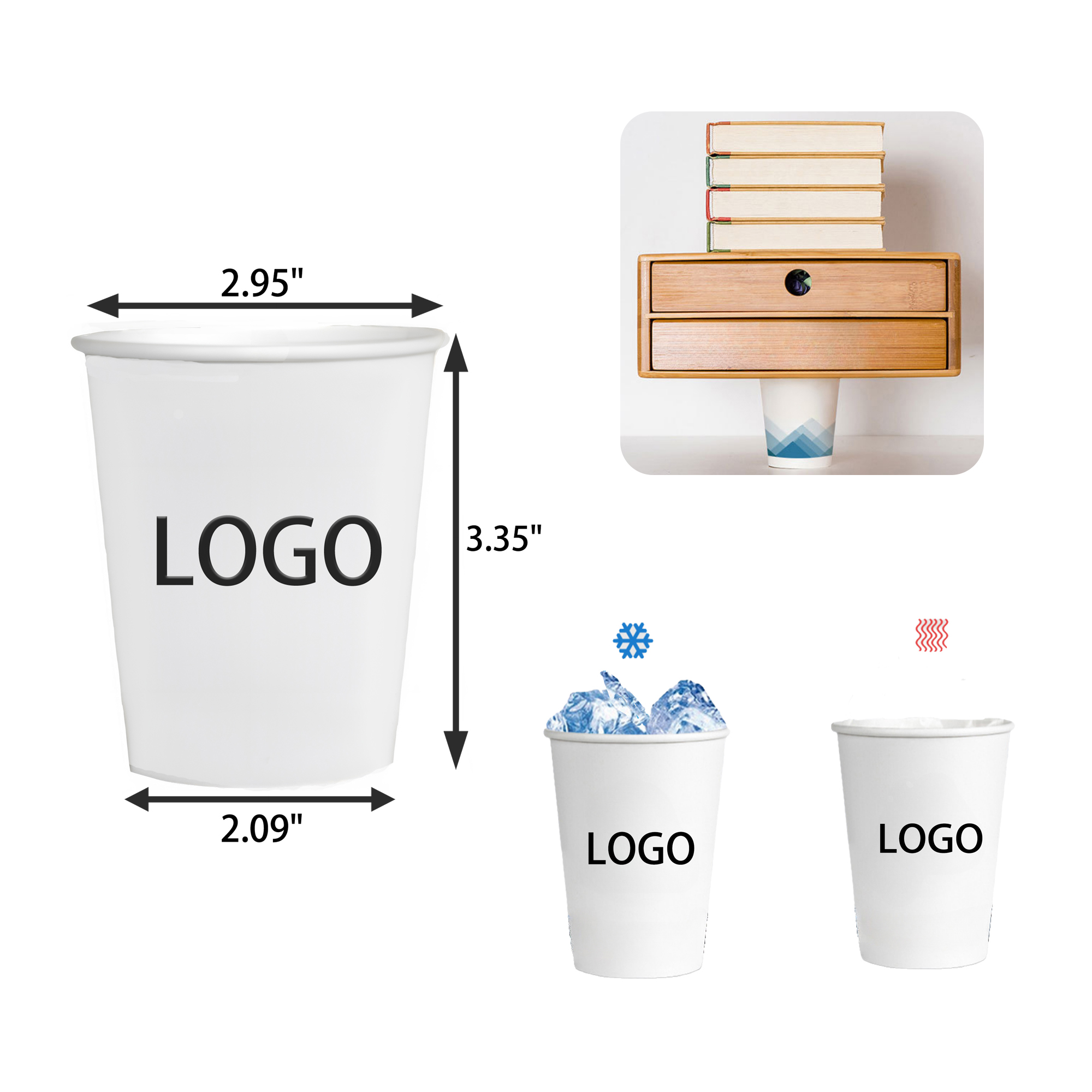 8 OZ Custom Disposable Paper Cup 4