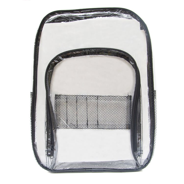 16" Clear Backpacks - Black Trim 3