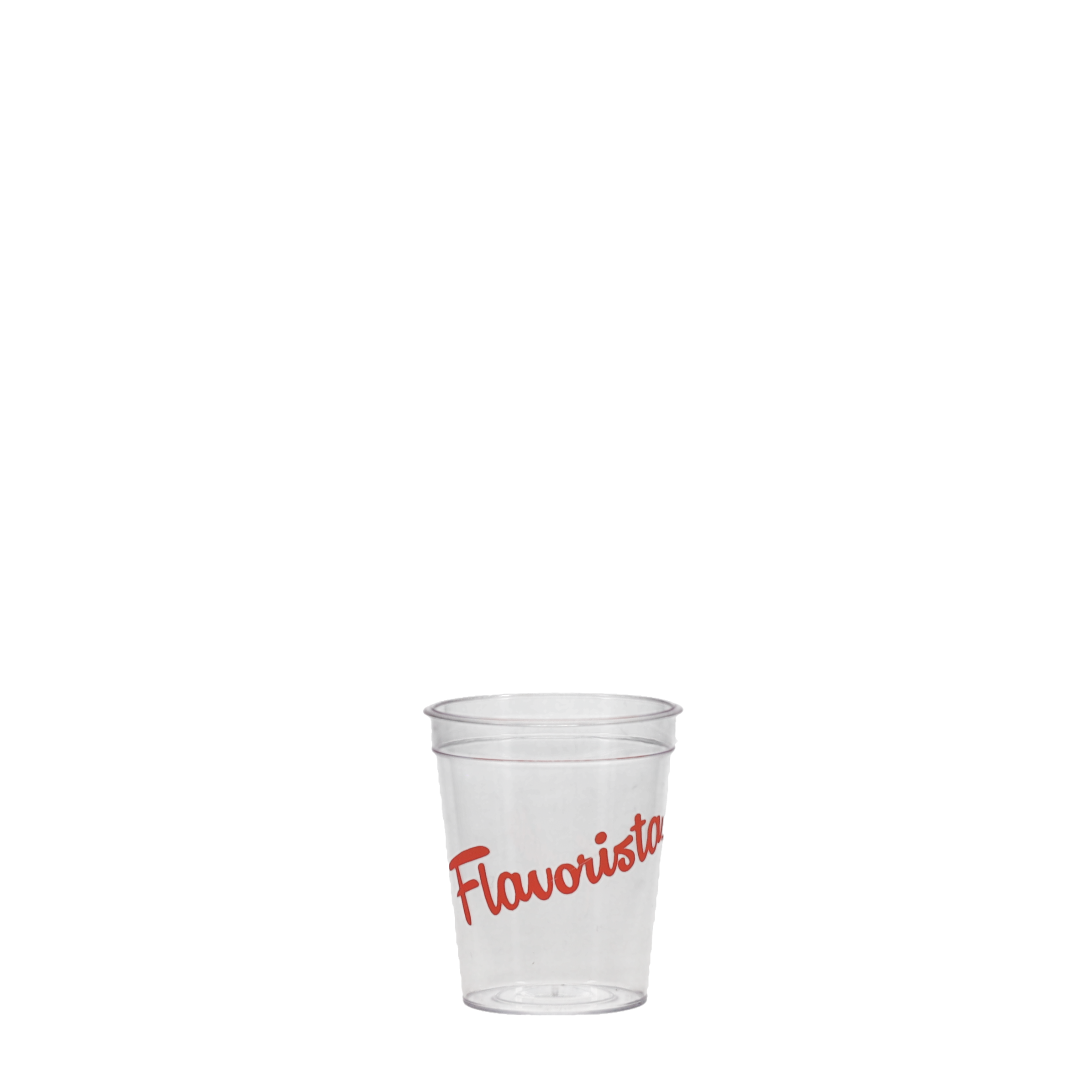 2 oz Hard Plastic Smooth Cup Clear Tradition Print 6