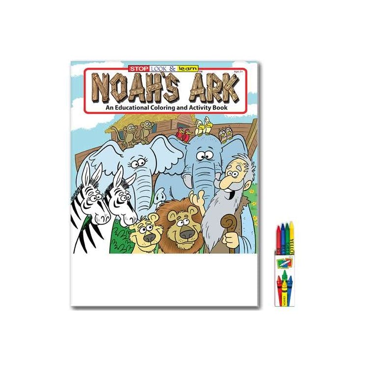 Noah's Ark Coloring & Activity Books with Crayons 3